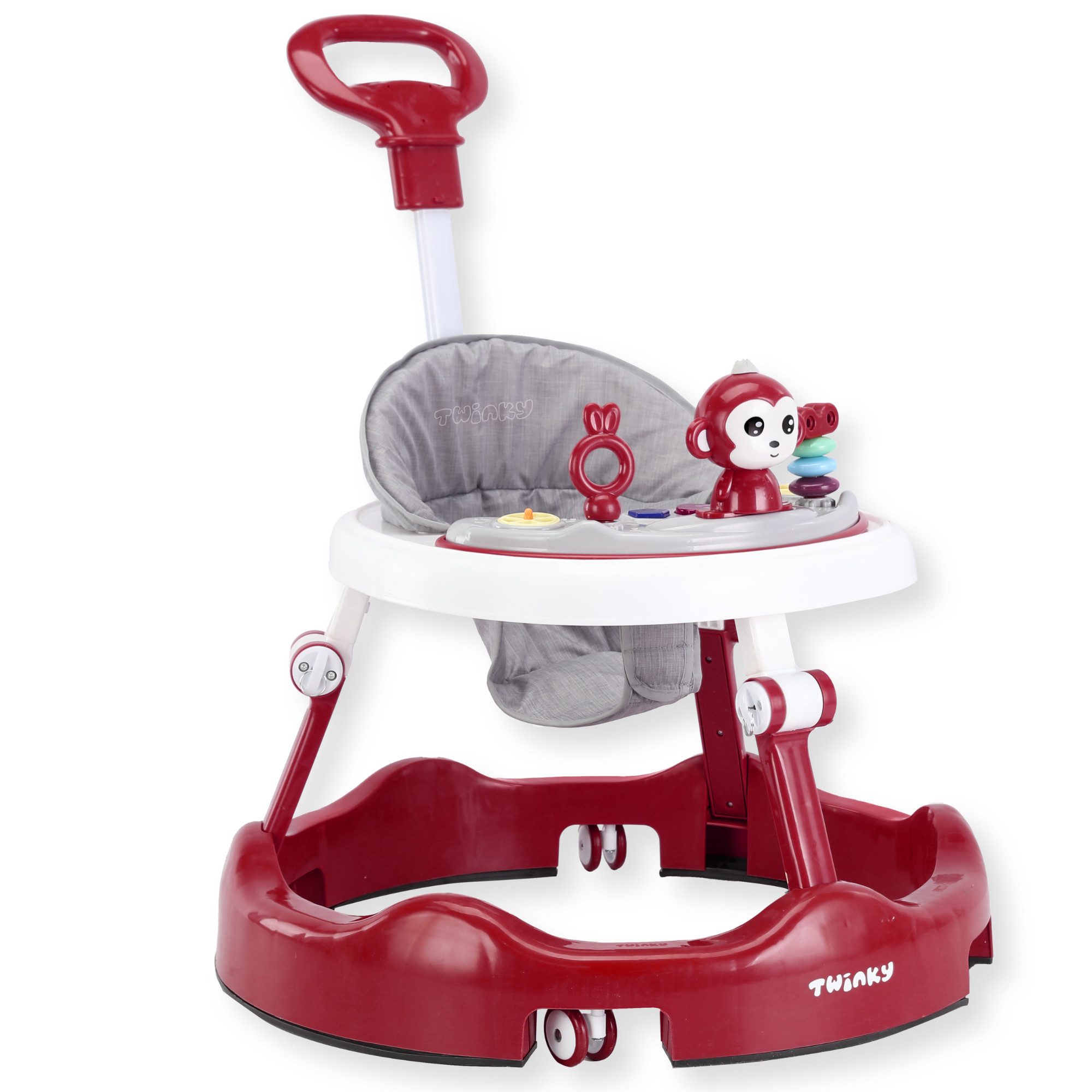 TWINKY Babywalker Höhenverstellbarer 4 in 1 Lauflernhilfe Lauflernwagen, (Bedienungsanleitung für Babywalker)