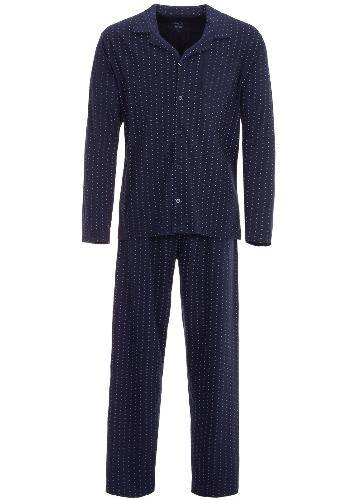 Henry Terre Pyjama Pyjama Set Langarm - Rechteck
