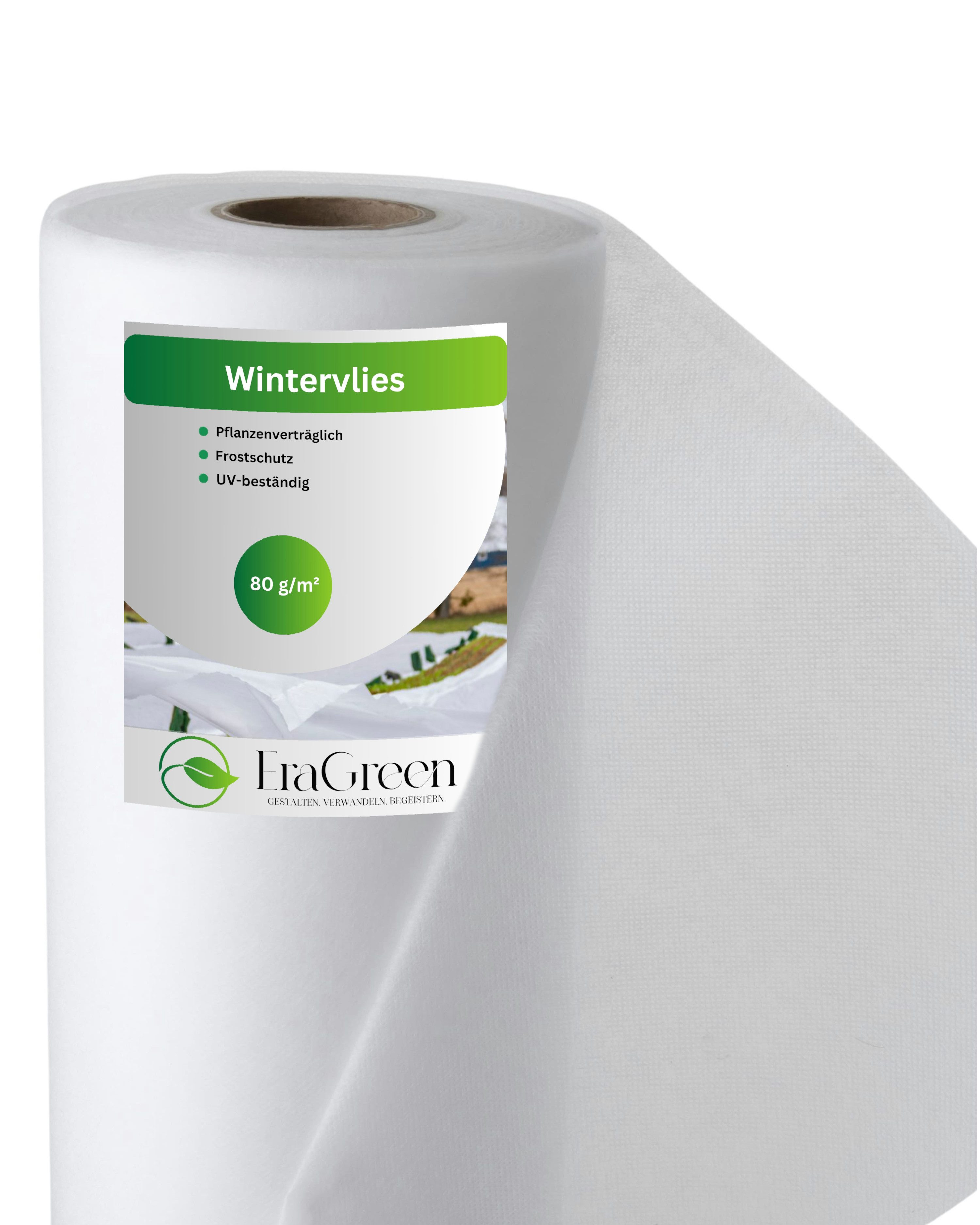 EraGreen Wintervlies Wintervlies 80g/m² 1,6m x 20m Pflanzen Frostschutzvlies, (Mehrjährige Einsatzzeit dank UV-Schutz, wasserdurchlässig und absolut pflanzenverträglich)
