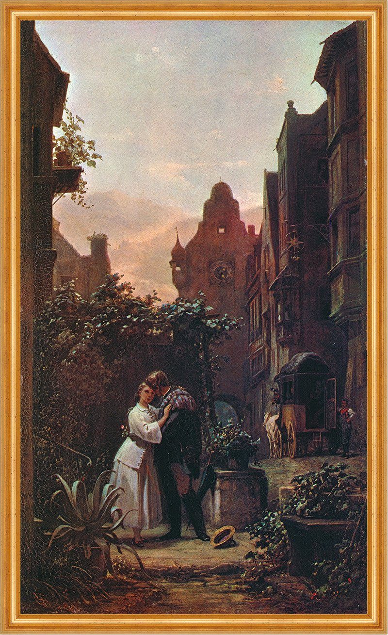 BillerAntik Kunstdruck Der Abschied Carl Spitzweg Liebespaar goldener Stern Trennung Stadt LW, (1 St)