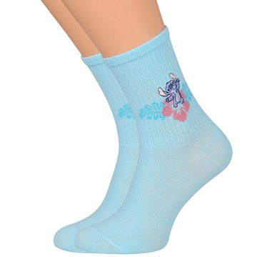 Sarcia.eu Haussocken Stitch DISNEY Bunte lange Socken für Frauen - 3 Paar, 37-42EU