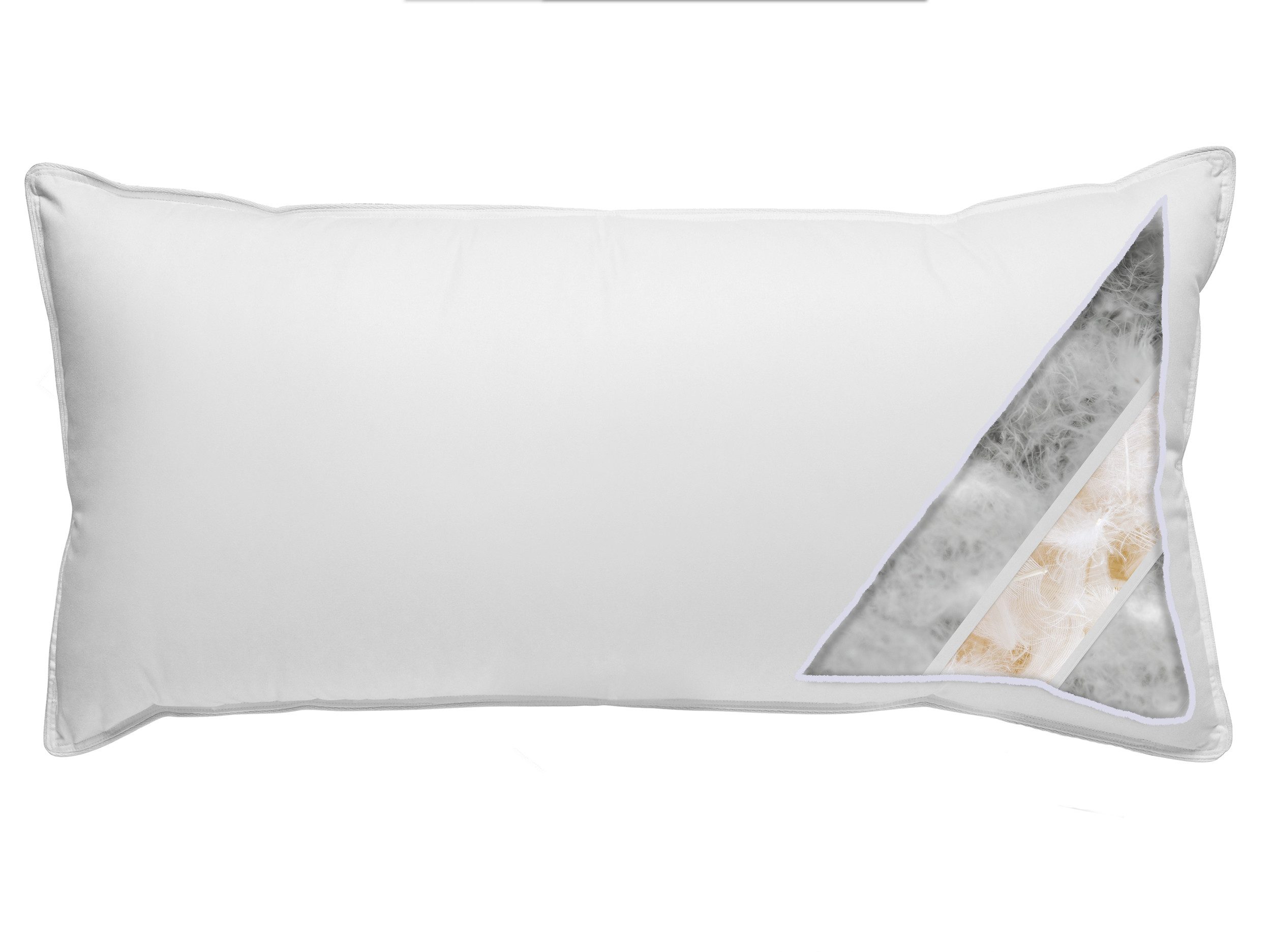 Nightlife 3-Kammer-Kopfkissen Nightlife mit Federn und Daunen, Füllung: Außenkammer: 60% Daunen, 40% Federn. Innenkammer: 100% Federn, Rückenschläfer, Bauchschläfer, Seitenschläfer, 3-Kammer Aufbau mit optimaler Unterstützung