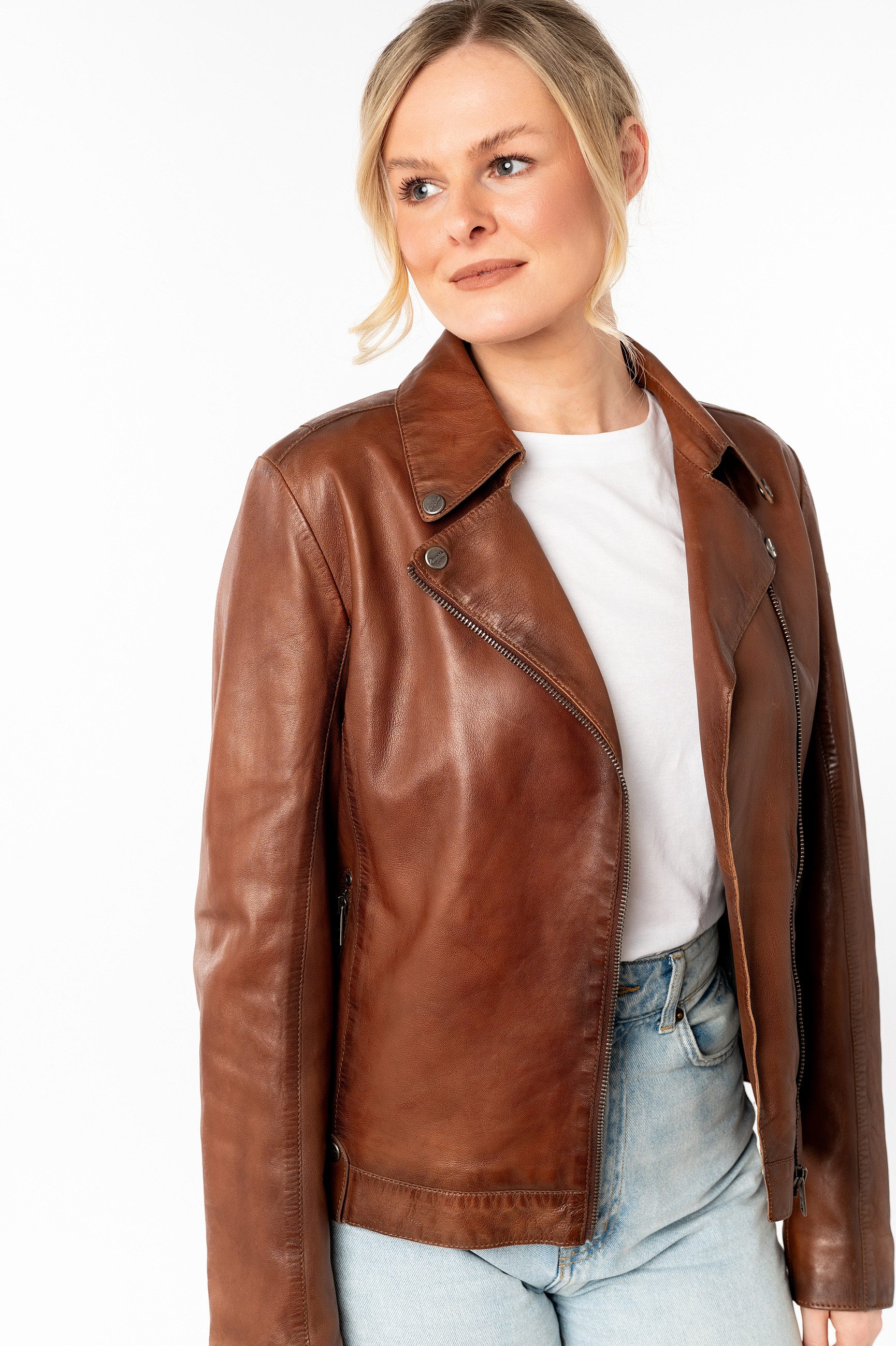 Mauritius Lederjacke MWFarah mit Reverskragen