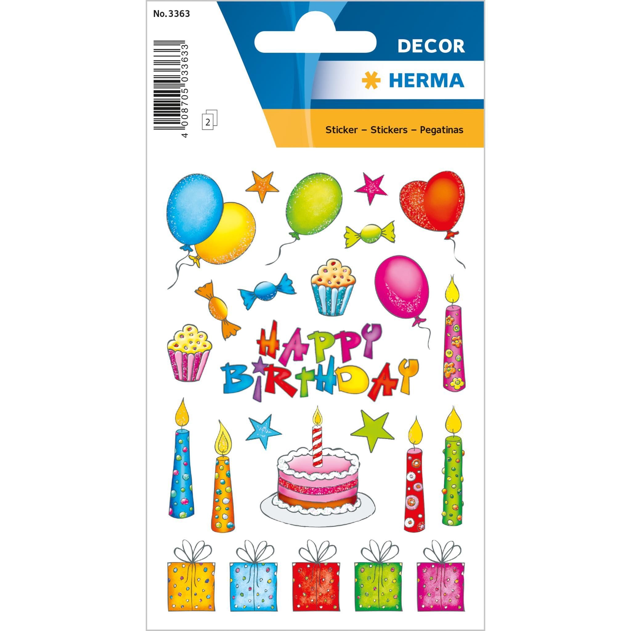 HERMA Sticker Herma Sticker DECOR Geburtstag beglimmert 2 Bl