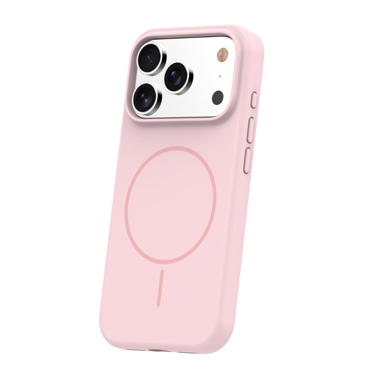 COFI 1453 Handyhülle TFO Silicone Thin Mag kompatibel mit iPhone 18 Pro Max hellrosa Schutz 6,9, Hellrosa mattes Cover mit Magnetring und Mikrofaserinnenlage – Bild 2 von 3