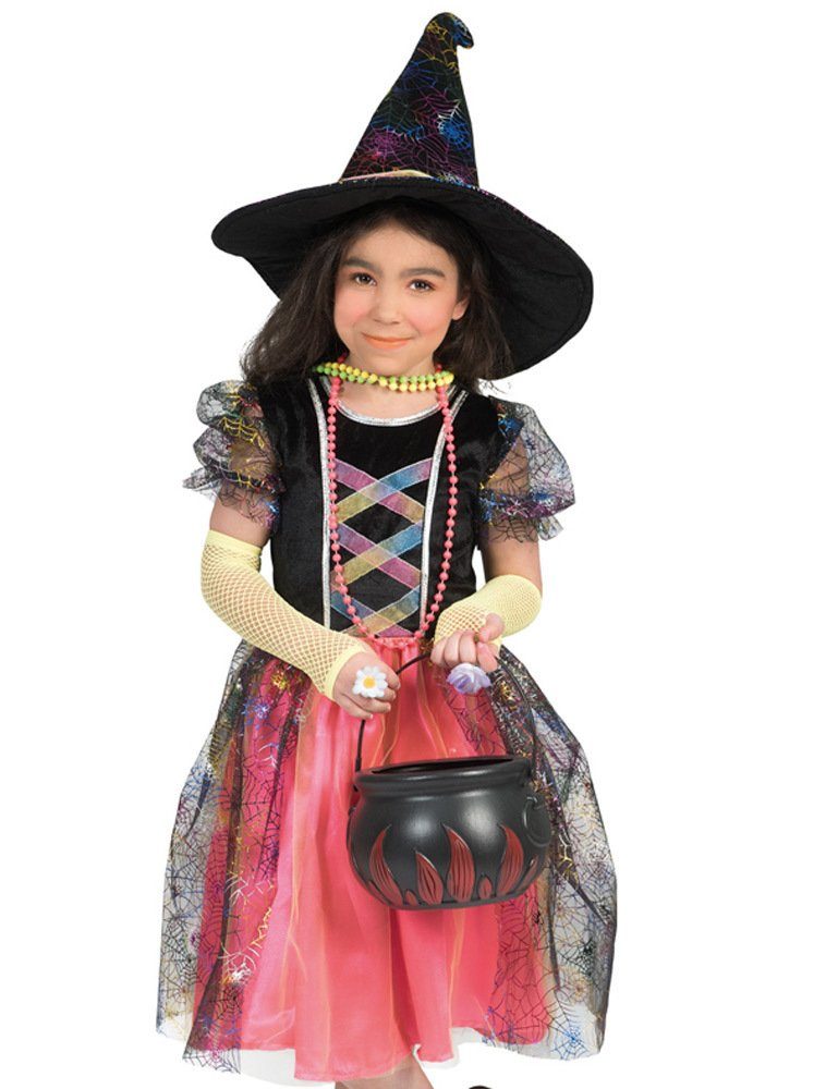 Funny Fashion Hexen-Kostüm "Summer" für Mädchen - Schwarz Pink, Halloween