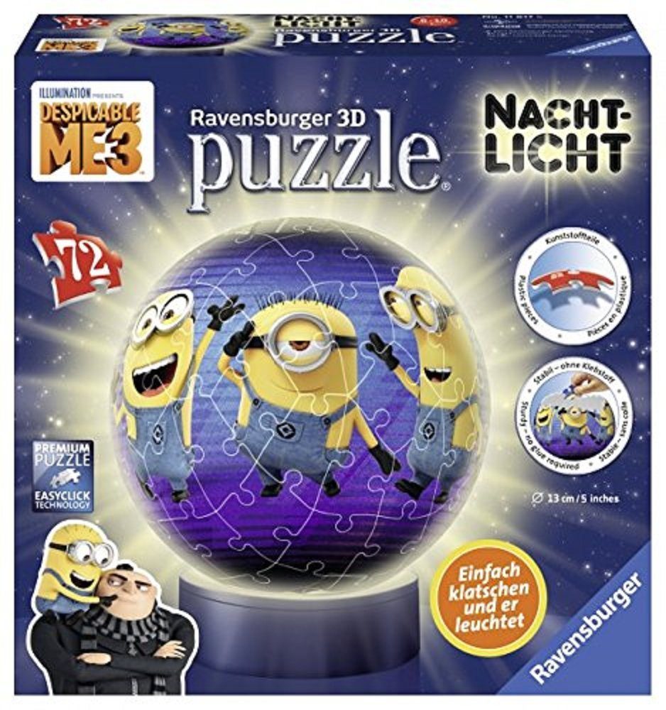 Ravensburger 3D-Puzzle »11817 Nachtlicht Minions Despicable Me 3 3D«, 72  Puzzleteile, 3D Puzzle online kaufen | OTTO