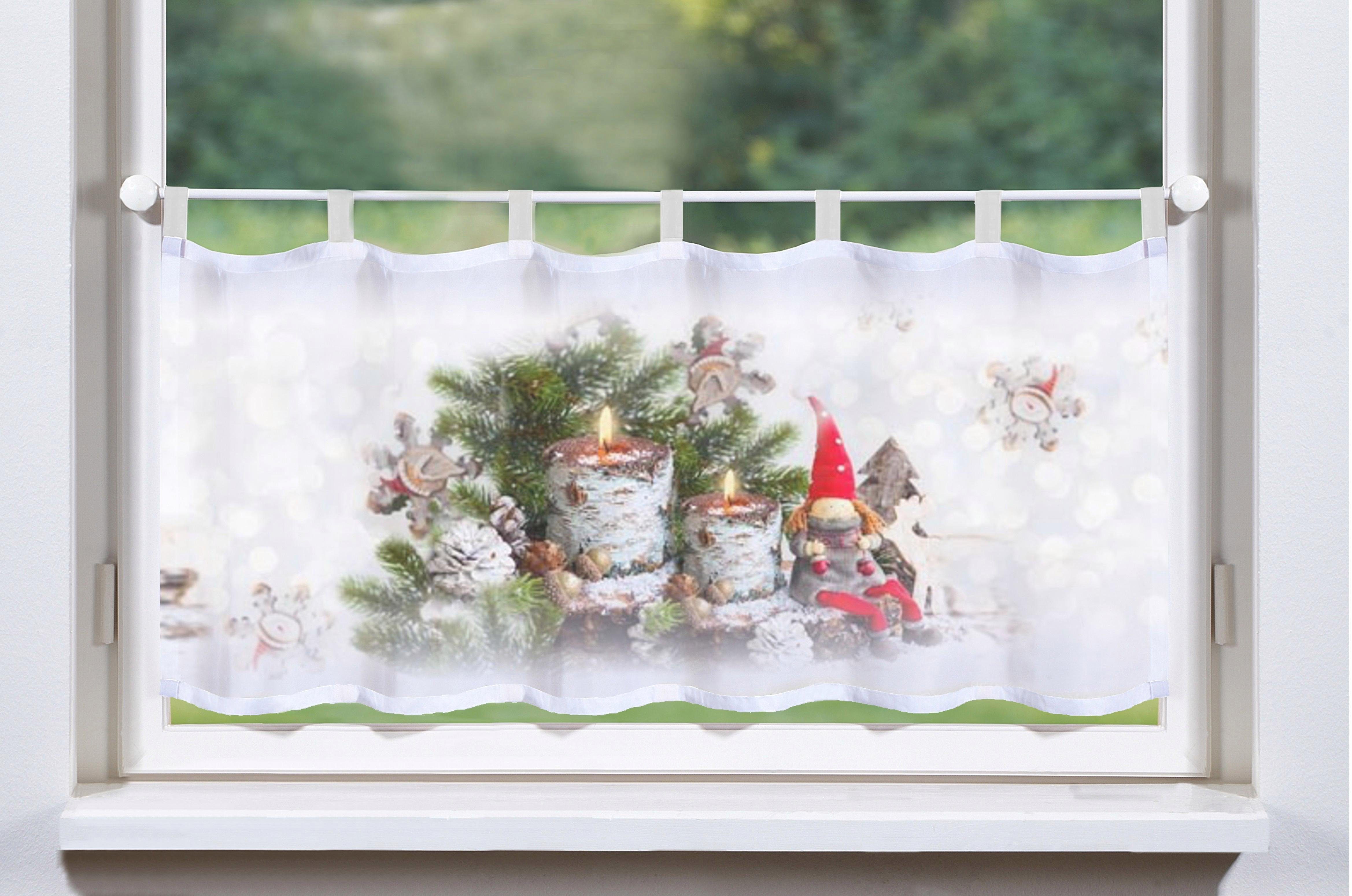 Scheibengardine WEIHNACHTSWICHTEL