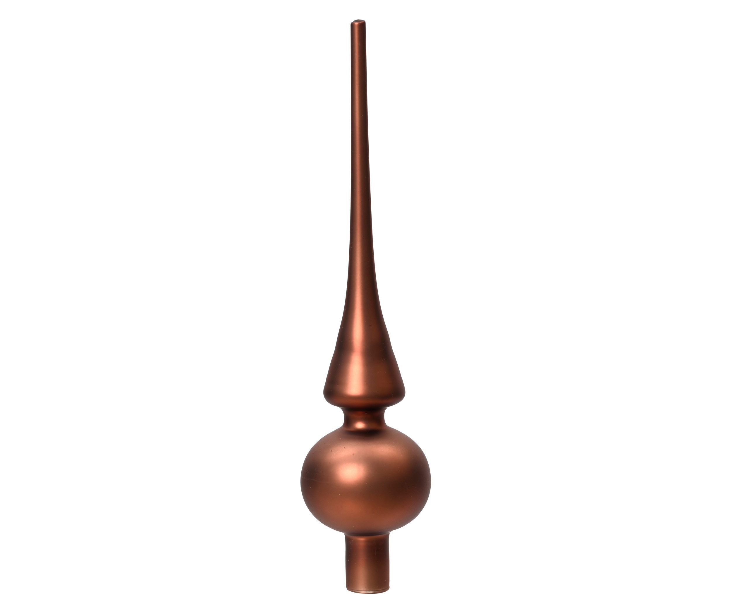 Kaemingk Christbaumspitze, Christbaumspitze Glas 26cm - Espressobraun matt