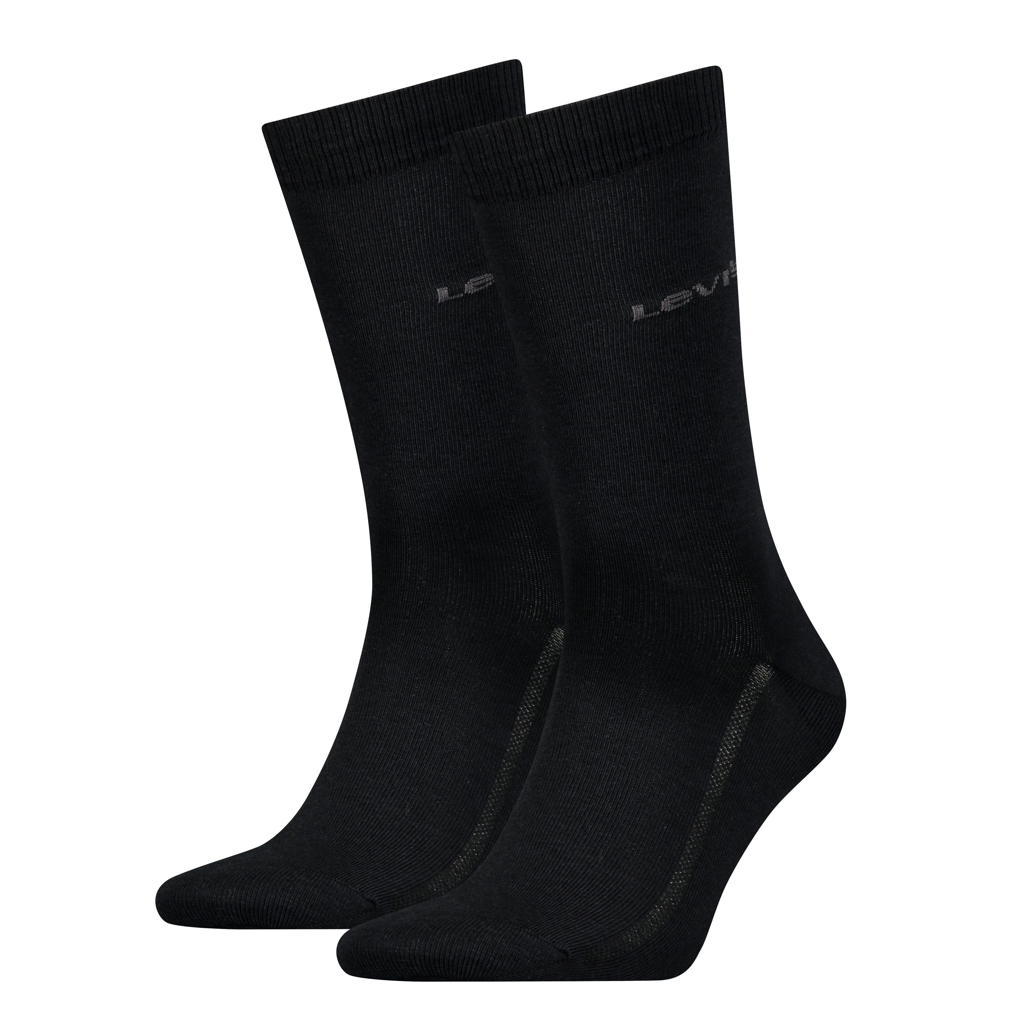 Levi's® Socken LEVIS REGULAR CUT TENCEL ORG CO (2 Paar) Feinstrick, schmales Rippenbündchen, elastisch