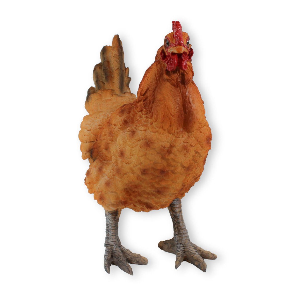 colourliving Tierfigur Gartendeko Huhn Figur Braun 35cm stehend Deko Huhn, günstig online kaufen