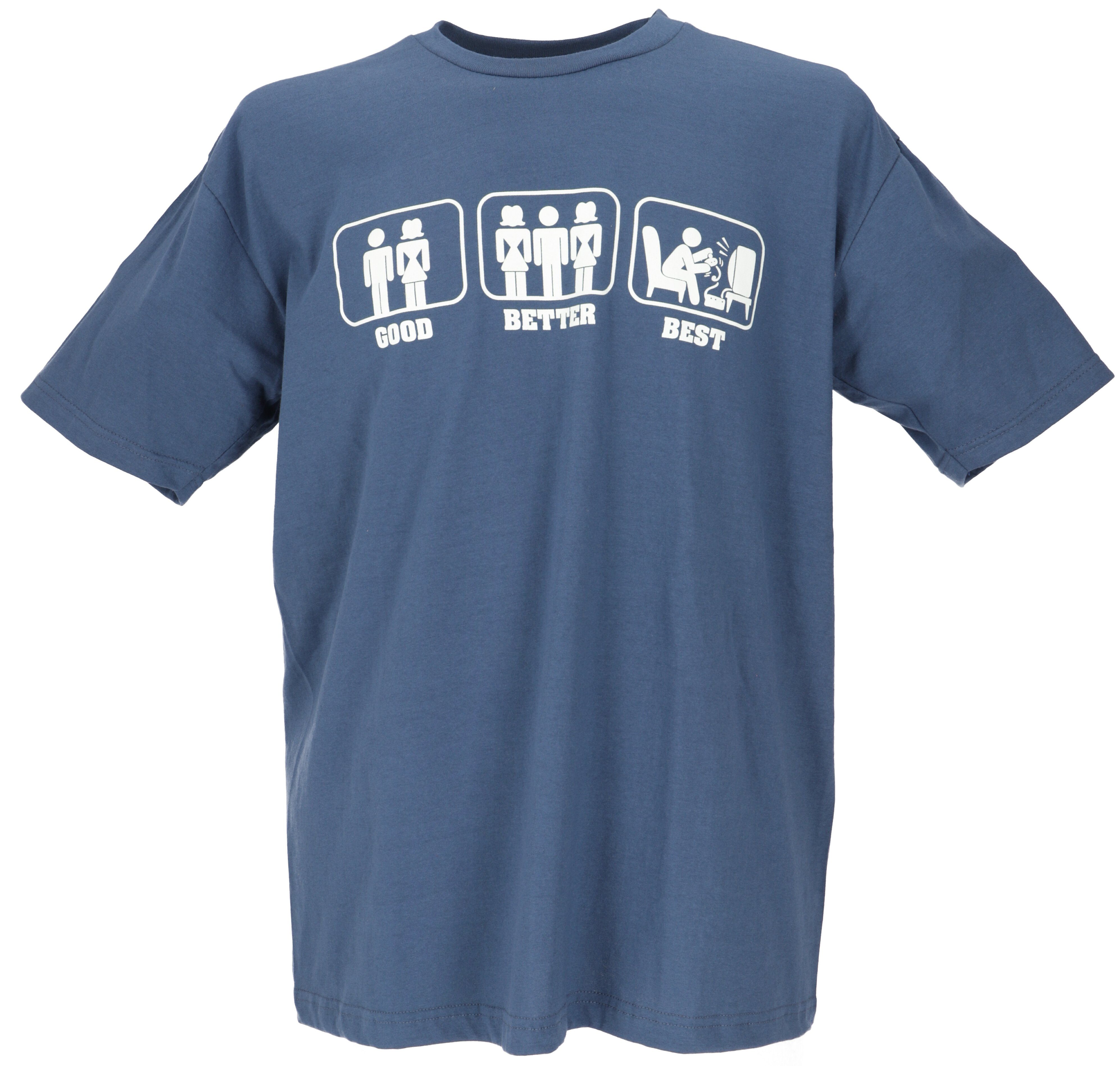 Guru-Shop T-Shirt Fun Retro Art T-Shirt - Good Better Best alternative Bekleidung