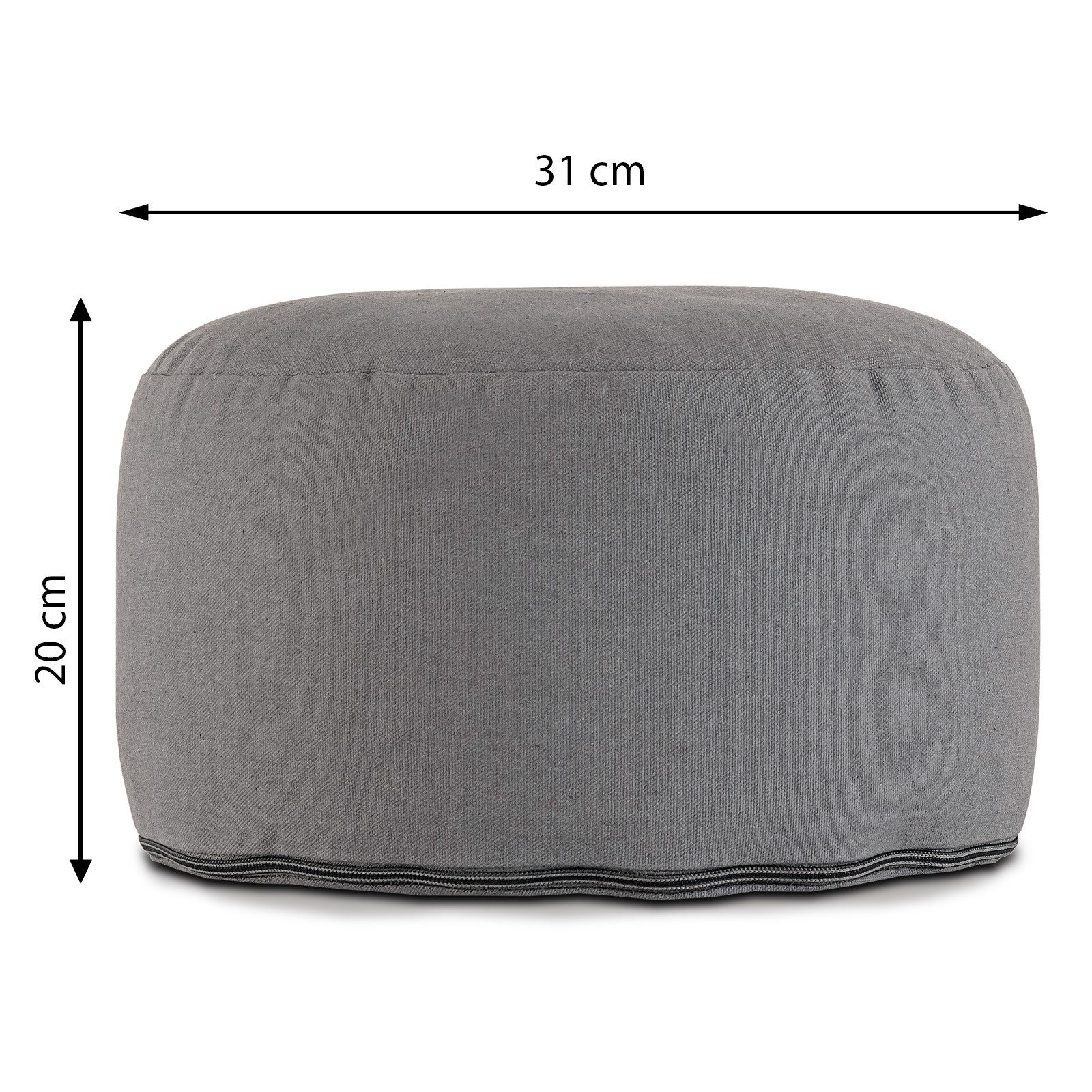 Amagohome Yogakissen Yogakissen Meditationskissen Augenkissen Sitzkissen rund ø31xH20cm Bez