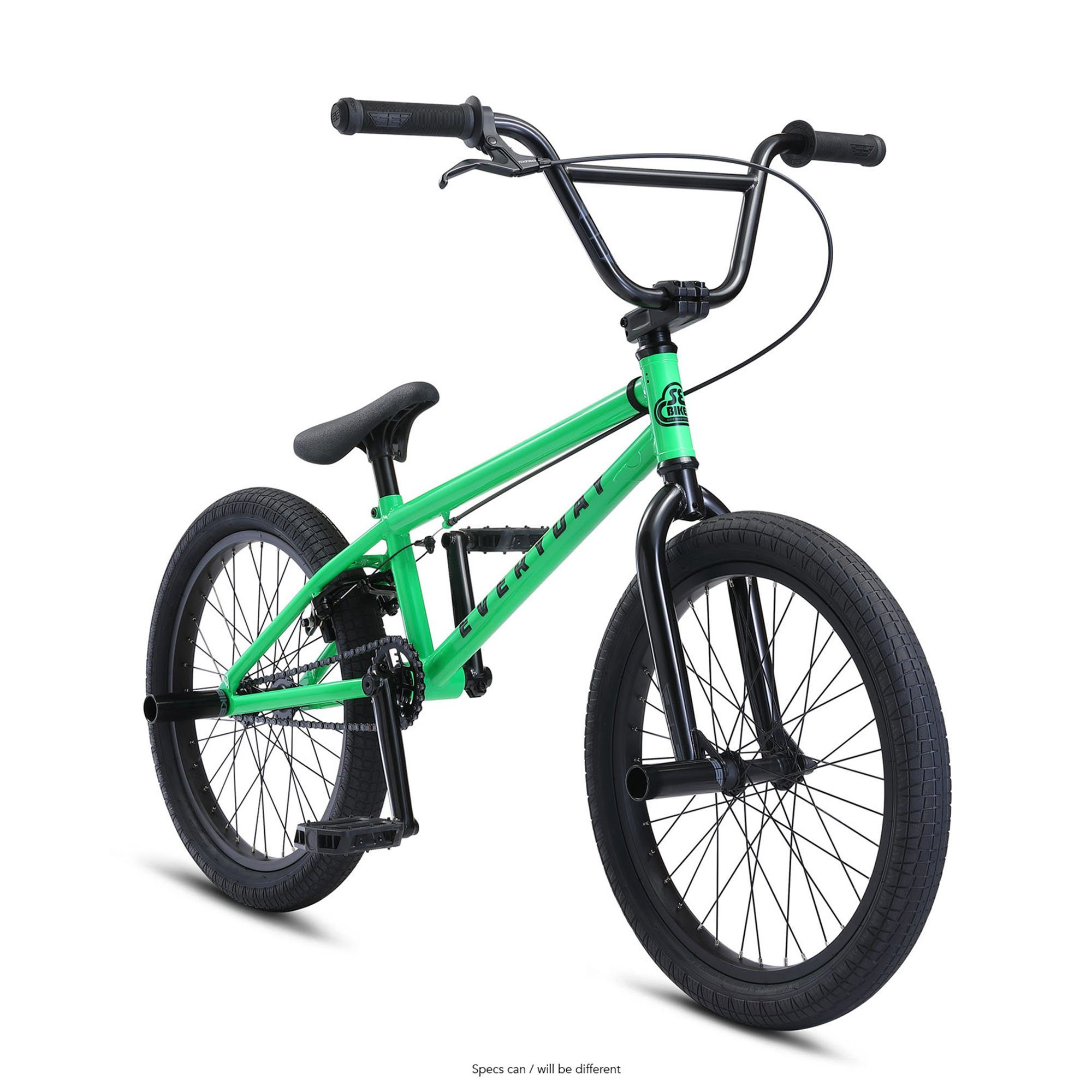 SE Bikes BMX-Rad Everyday, 1 Gang, ohne Schaltung, BMX Fahrrad 20 Zoll 140 - 165 cm Größe Bike für Kinder Jugendliche green