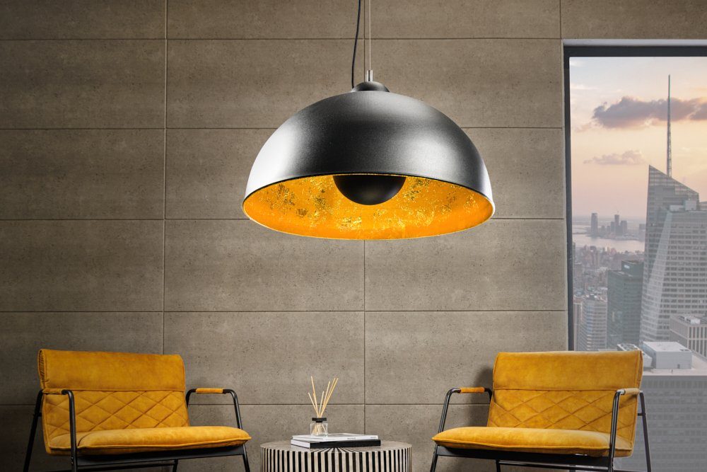 riess-ambiente Hängeleuchte STUDIO 55cm schwarz / gold, ohne Leuchtmittel, Wohnzimmer · Metall · Esszimmer · Industrial – Bild 3 von 5