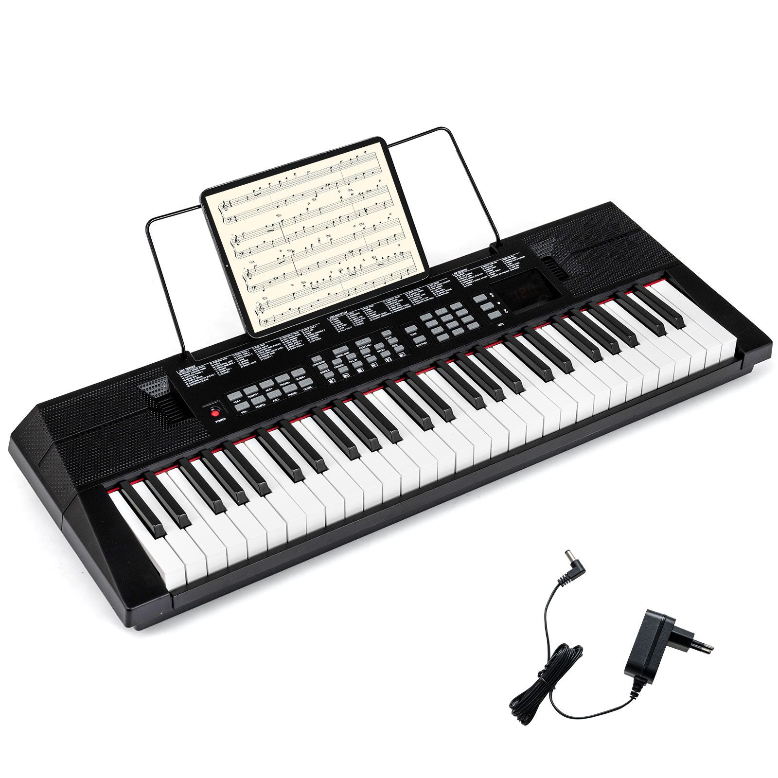 COSTWAY Home-Keyboard (1-St), Elektronisches Keyboard Set, mit Notenständer, für Anfänger