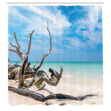 Abakuhaus Duschvorhang Moderner Digitaldruck mit 12 Haken auf Stoff Wasser Resistent Breite 175 cm, Höhe 180 cm, Landschaft Seascape Sandy Beach