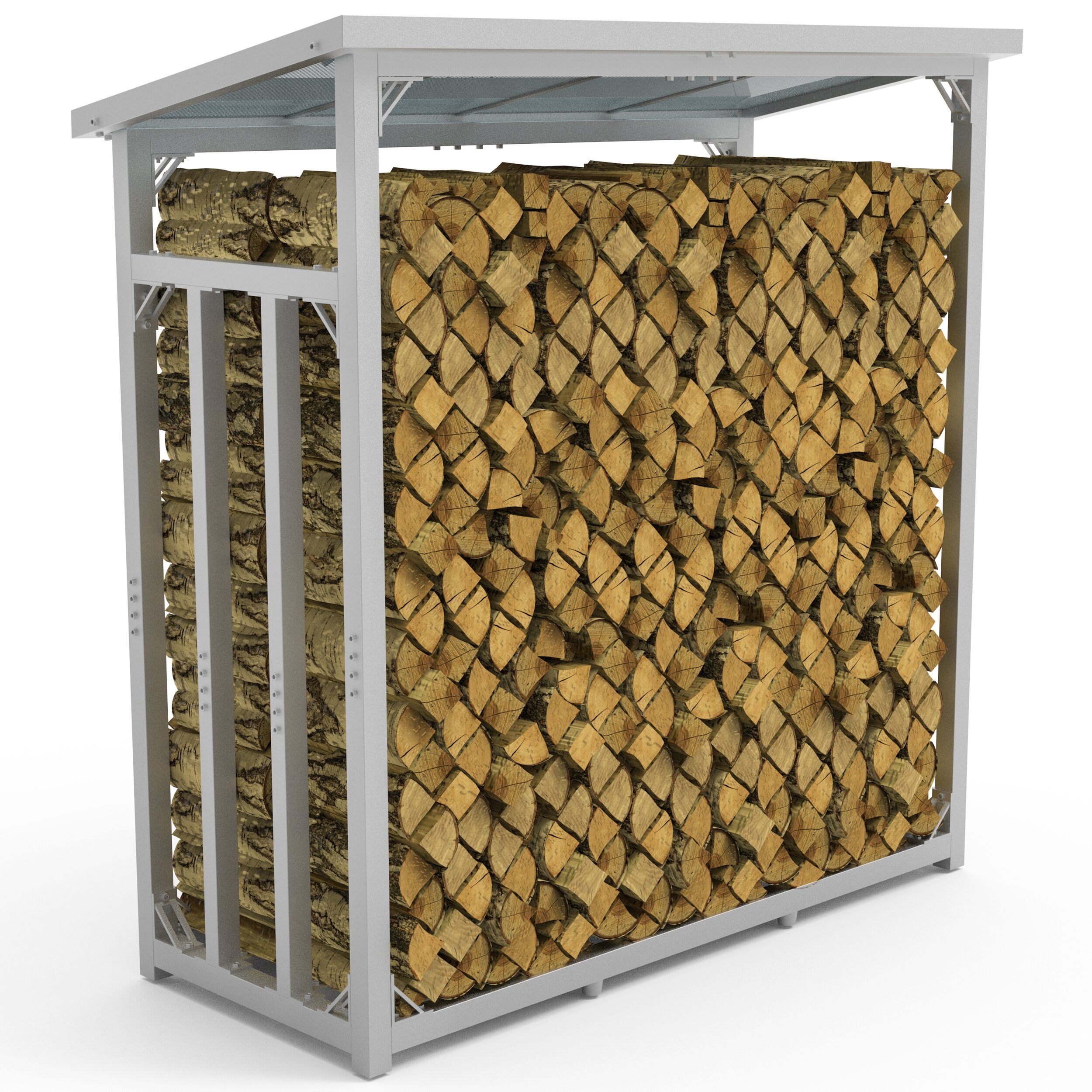 LAWA Living and Lifestyle Kaminholzregal Dach Feuerholzregal außen Metall S günstig online kaufen