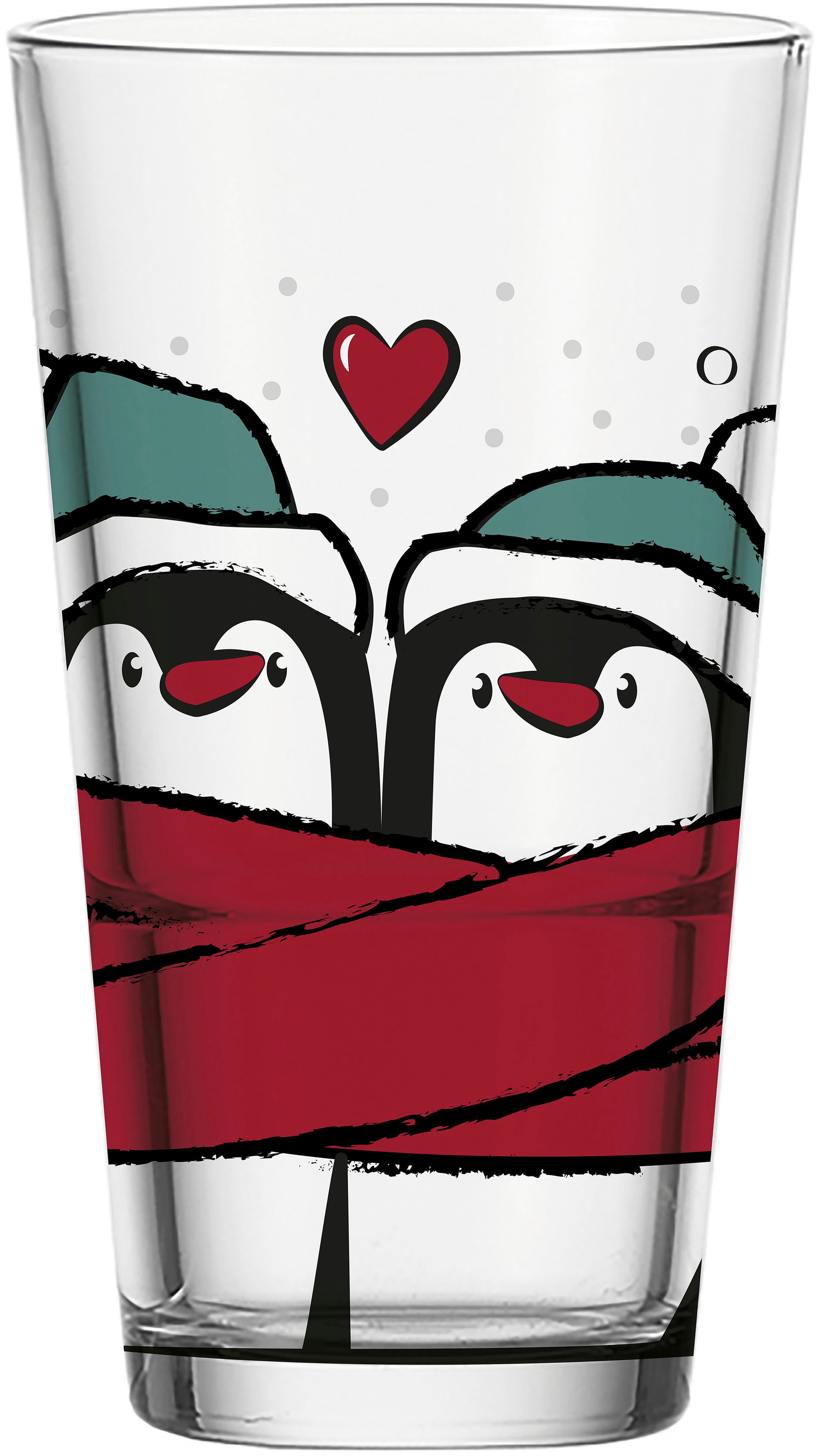 LEONARDO Стекло-Set SILENZIO Trinkglas mit Motiv, Glas, Pinguine, 6er Set, 330ml