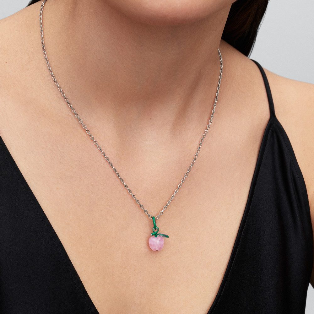 Pandora Charm-Einhänger 794485C01, Apfel, Murano-Glas, Rosa