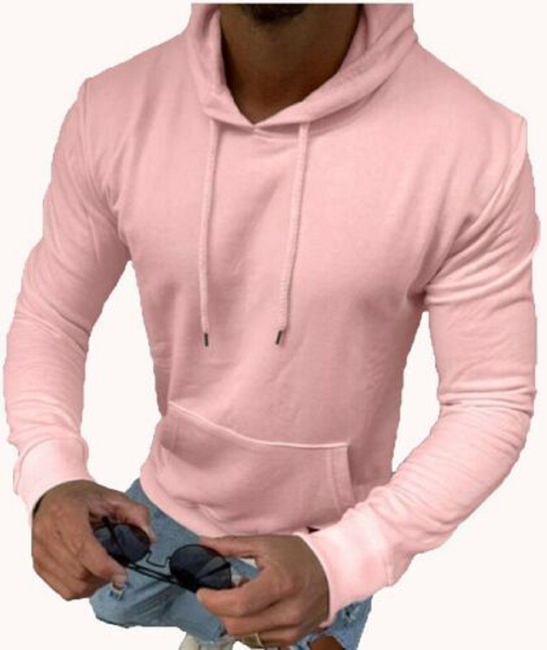 Megaman Jeans Kapuzenpullover Kapuzenpullover Herren Hoodie Kapuzensweatshirt Einfarbig