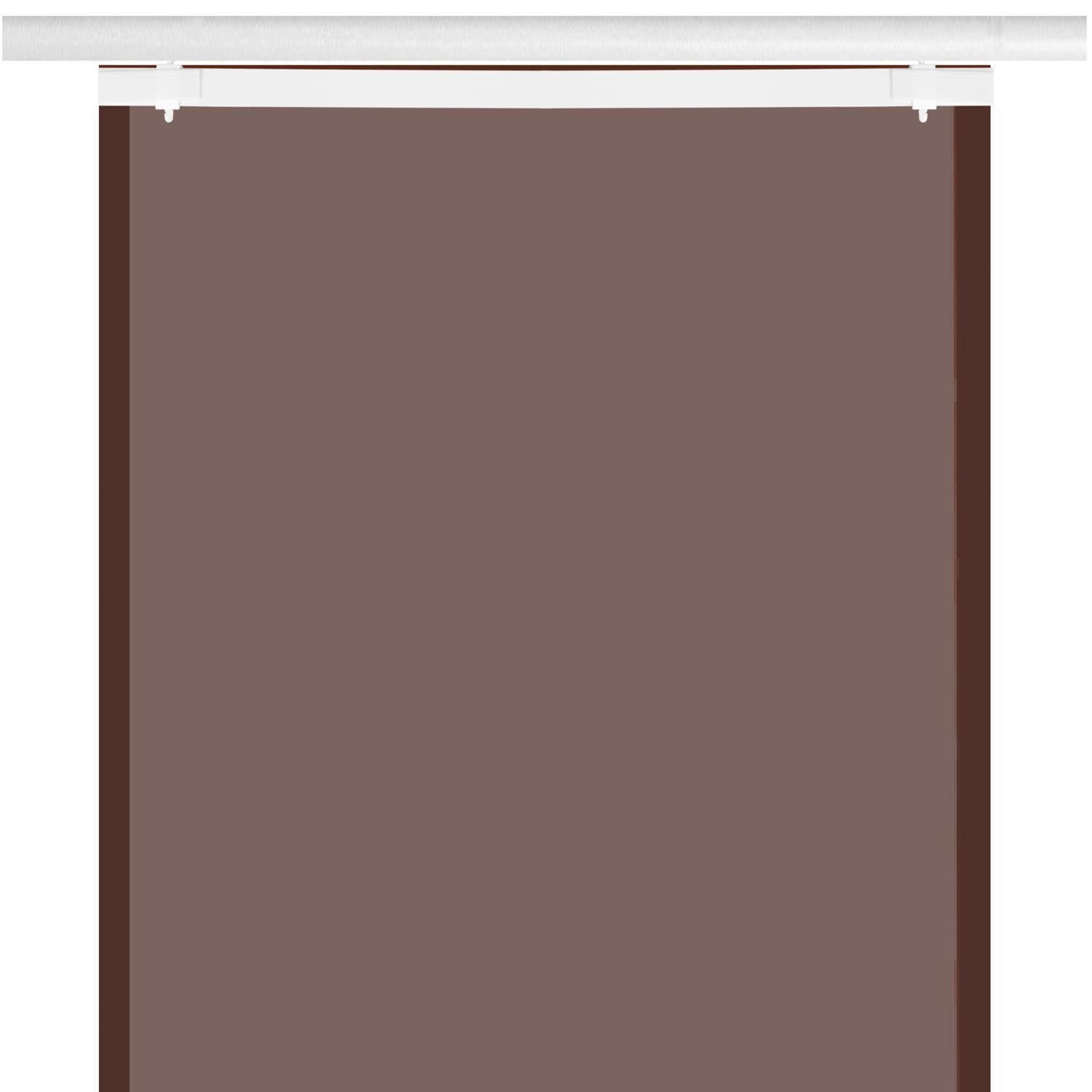 transparent, Klettband Transparente St), 260cm mit (BxL), 60cm Schiebegardine (3 x Vorhang, Bestlivings, Klettband Braun