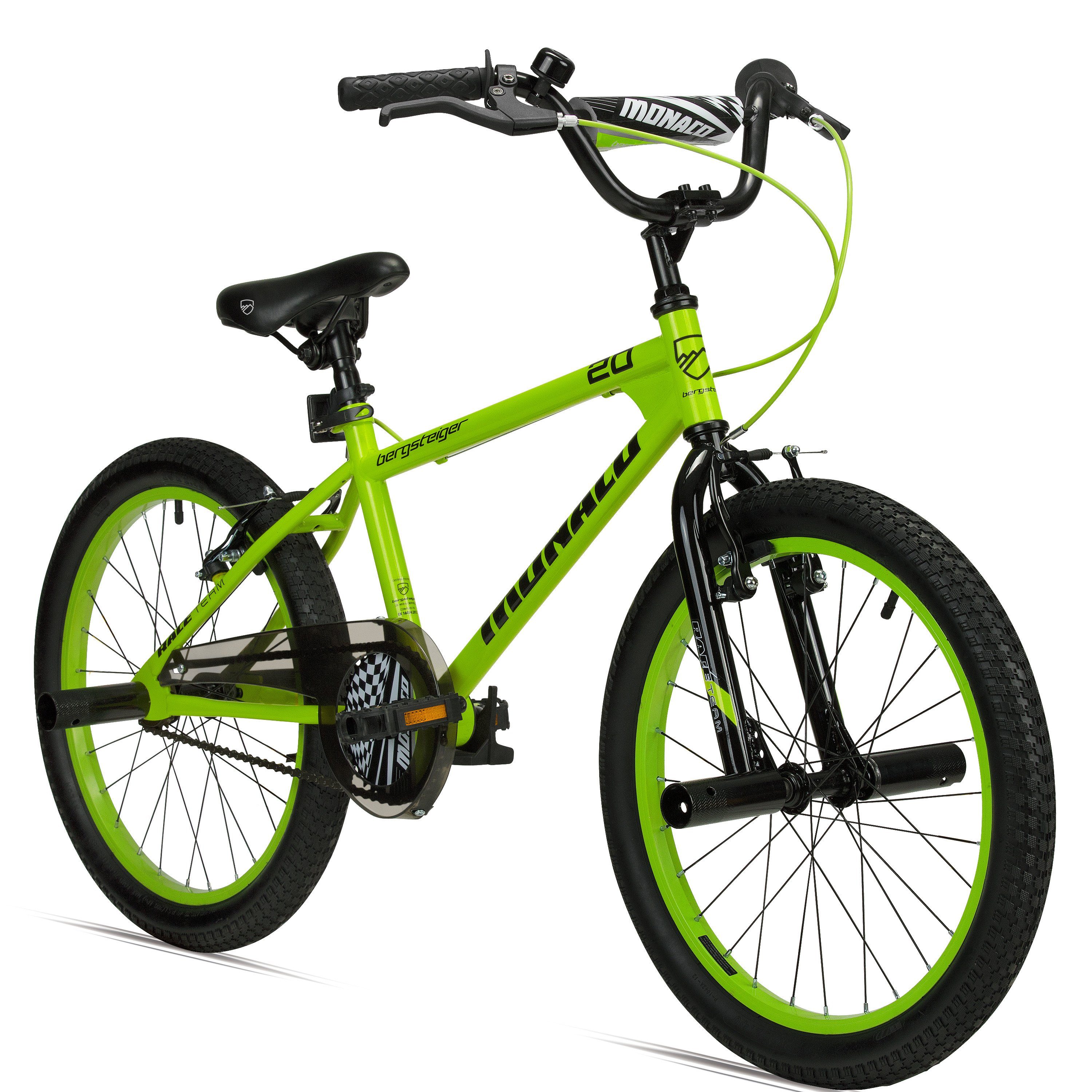 bergsteiger Kinderfahrrad Monaco 20 Zoll BMX, geeignet für 6 - 9 Jahre, Mädchen, Jungen, 1 Gang, V-Brakes