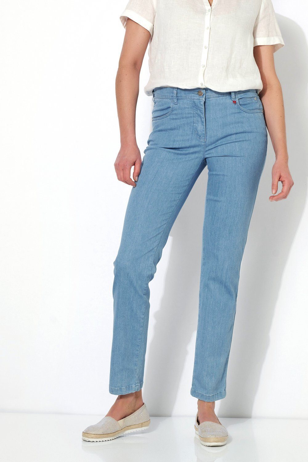 Relaxed by TONI 5-Pocket-Jeans Meine beste Freundin in Slim-Fit hellblau - 053