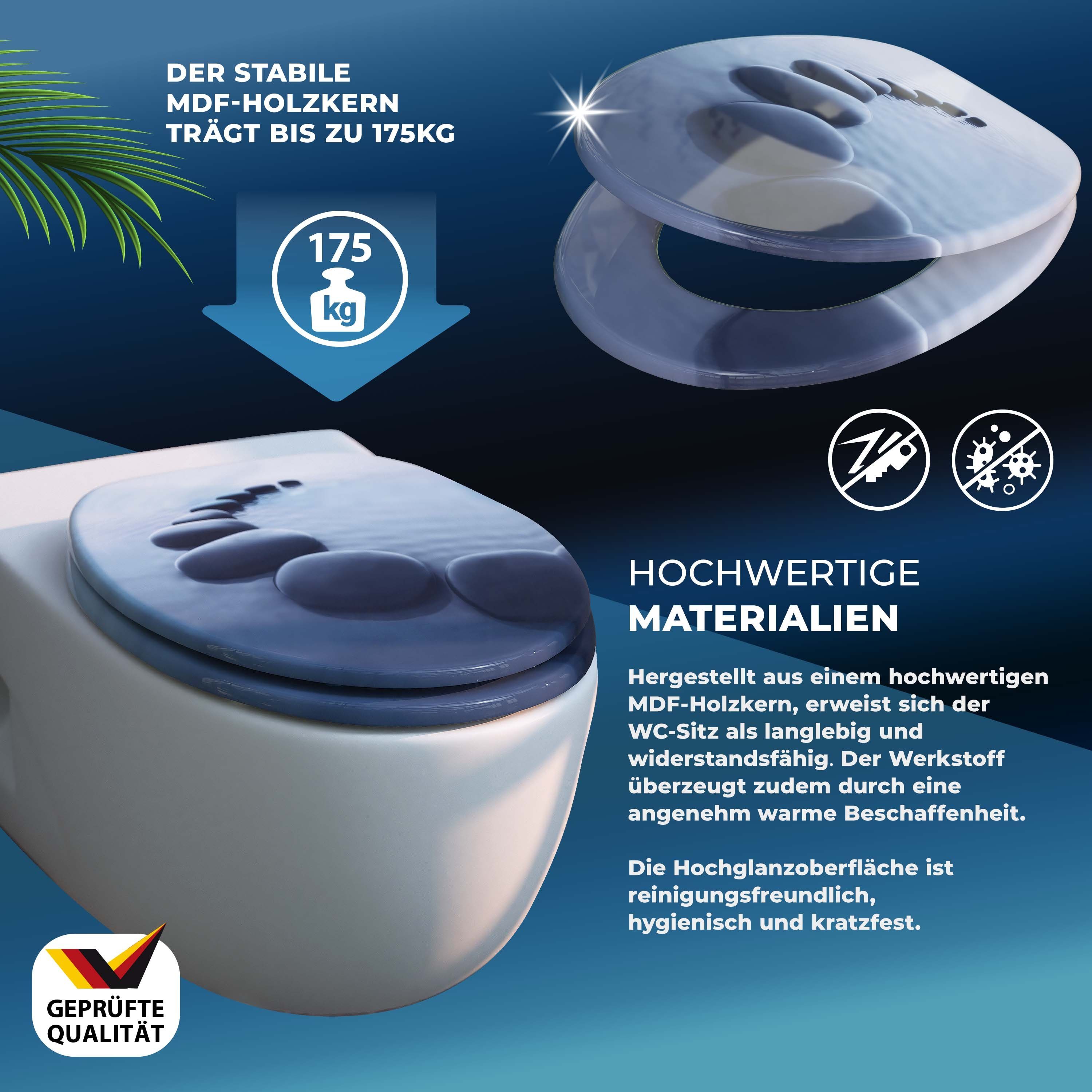 Casaria WC-Sitz, Doppelte Absenkautomatik MDF Holz günstig online kaufen