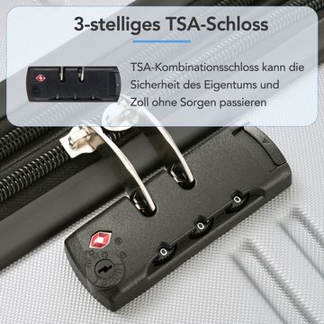 Flieks Trolleyset, 4 Rollen, (Set, 3 tlg., L & XL Erweiterung), Kofferset Hartschalen-Trolley Handgepäck Reisekoffer Set