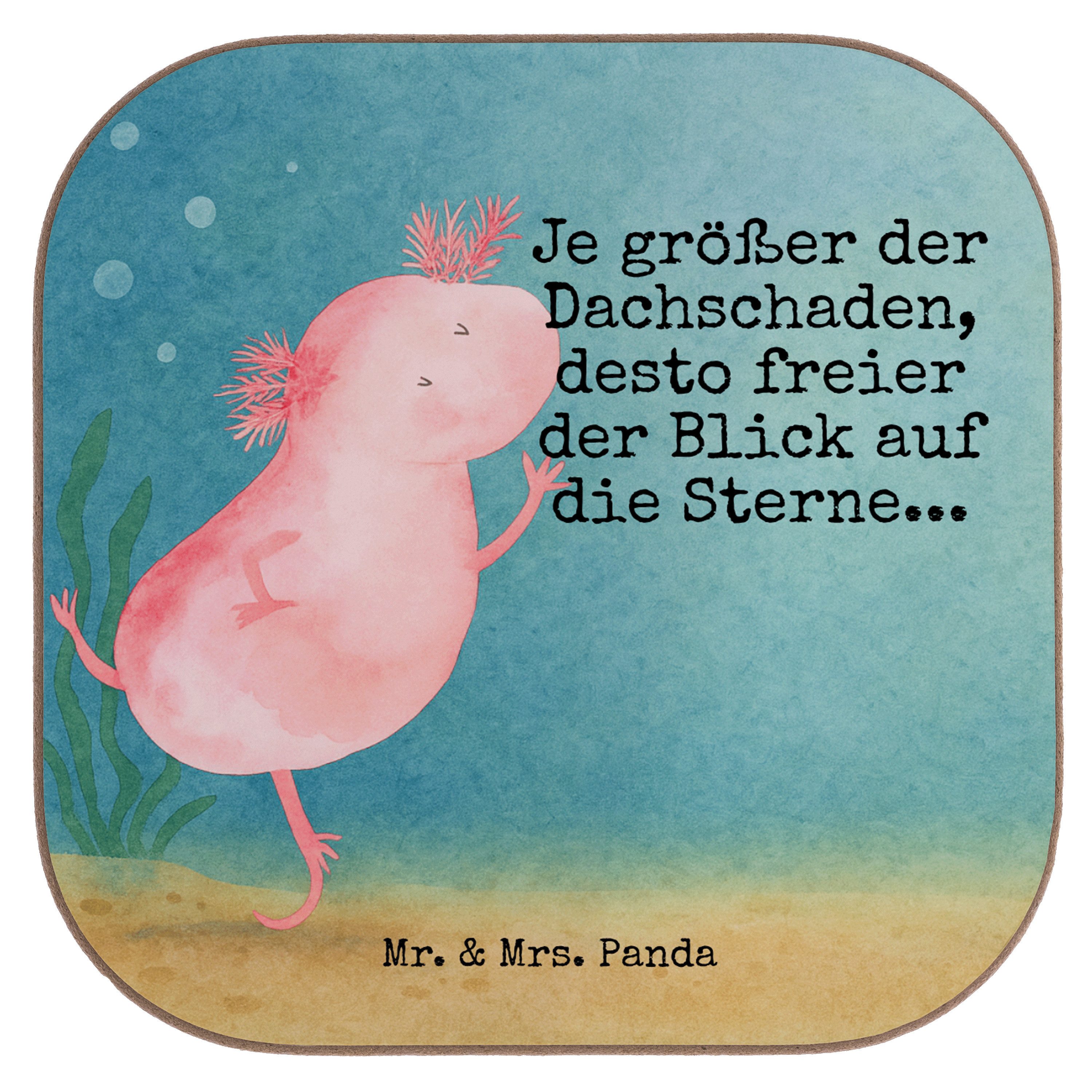 Mr. & Mrs. Panda Getränkeuntersetzer Axolotl Tanzen Design, Packung, Freundin Kaffeeuntersetzer Amphibie