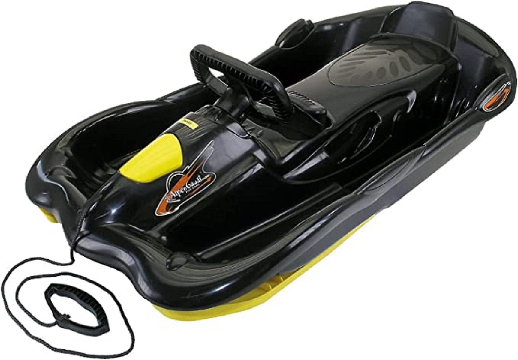 AlpenGaudi® Lenkschlitten BOB Schlitten LENKBOB SCHWARZ TOP Modell NEUWARE