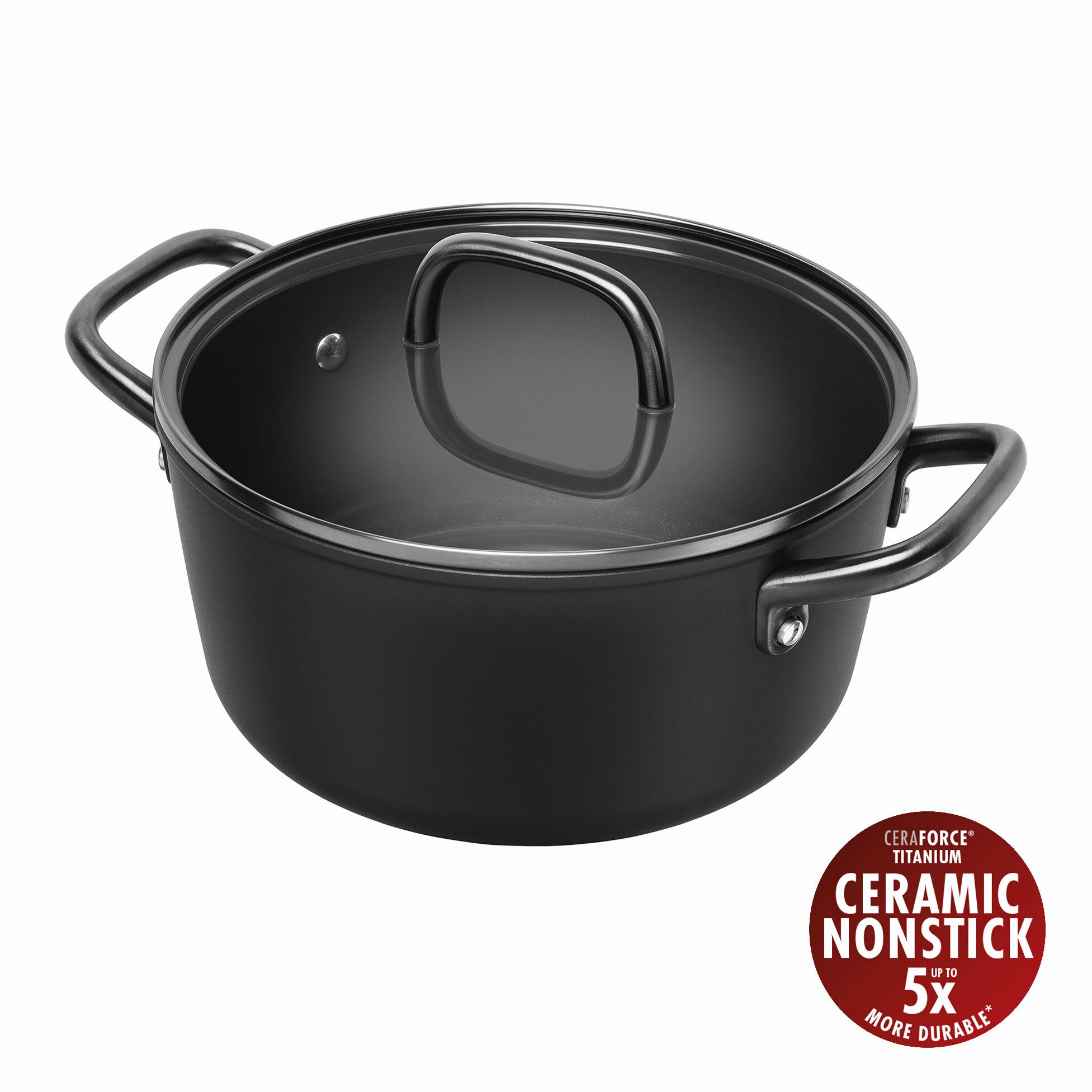 Zwilling Kochtopf Milano, Aluminium (1-tlg), Made in Italy, inkl. Deckel, Keramikbeschichtung, Induktion