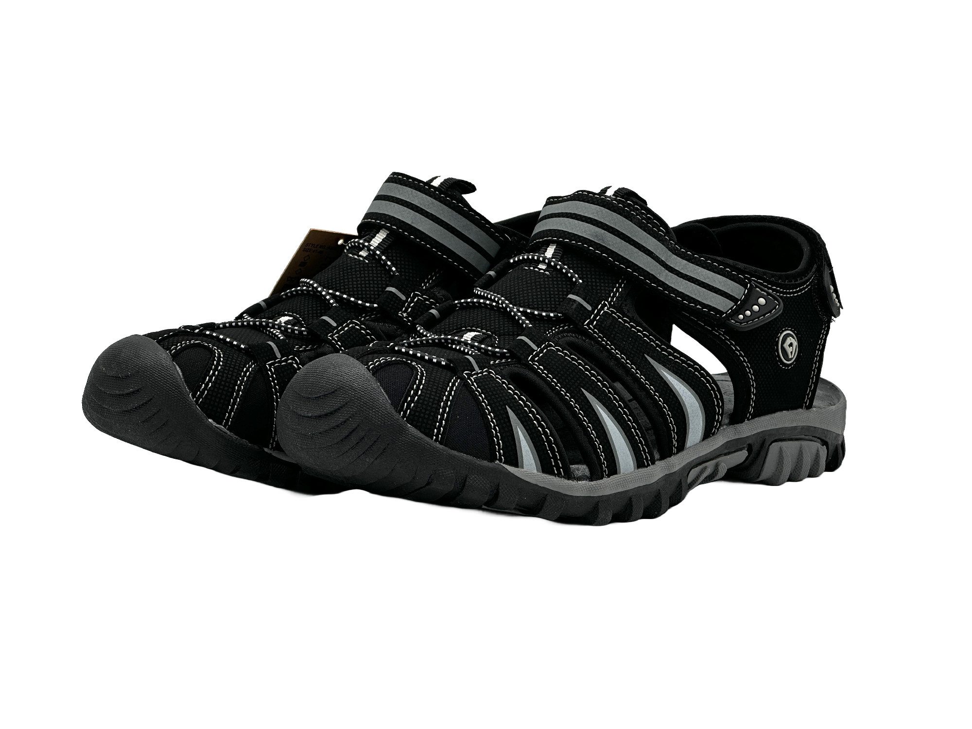 Nowaland Trekkingsandalen mit Zehenschutz und Klettverschluss Trekkingsandale Funktionale Trekkingsandalen mit geschlossener Front und gutem Grip