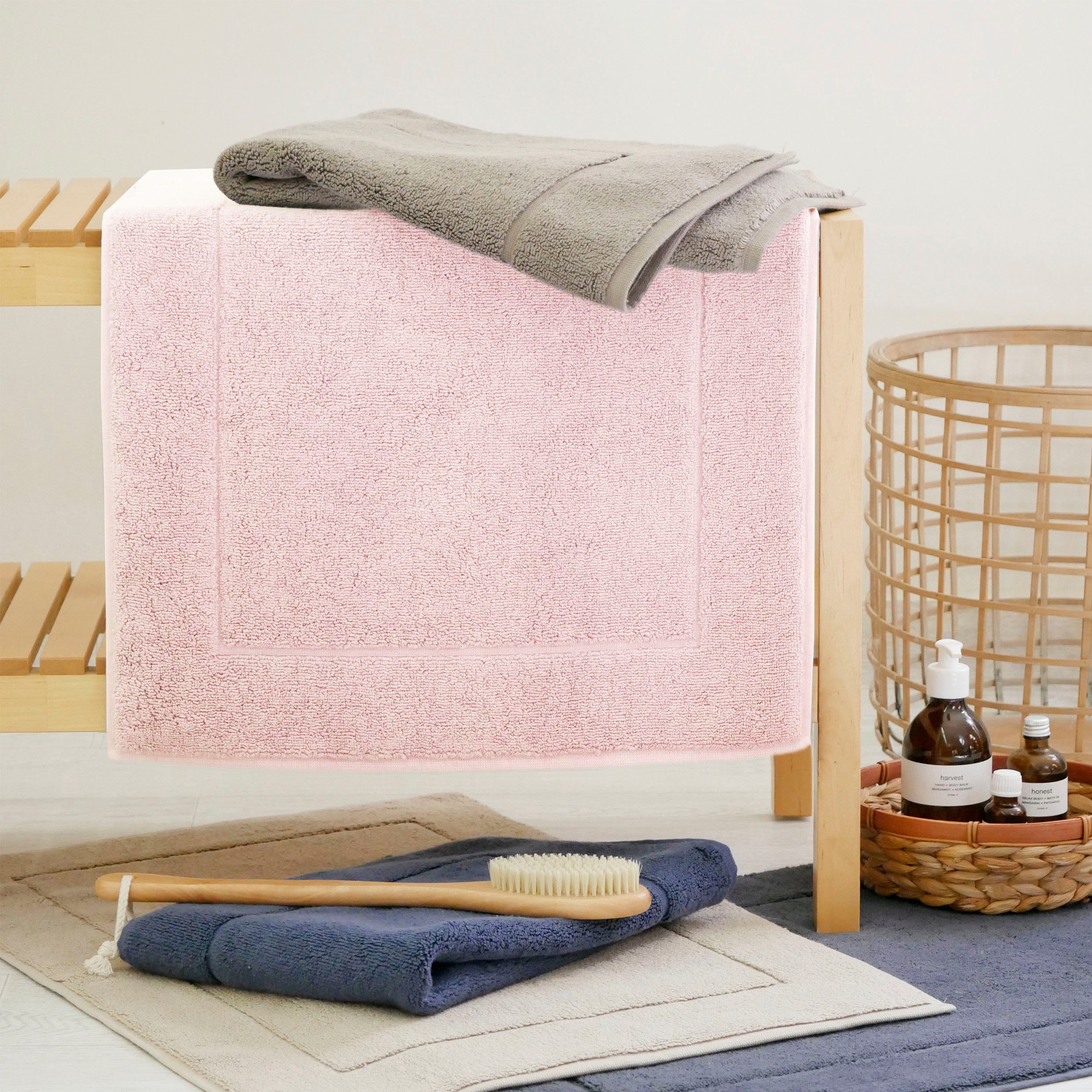 framsohn frottier Badematte Uni Basic Hotelmatte, Höhe 11 mm, beidseitig nu günstig online kaufen