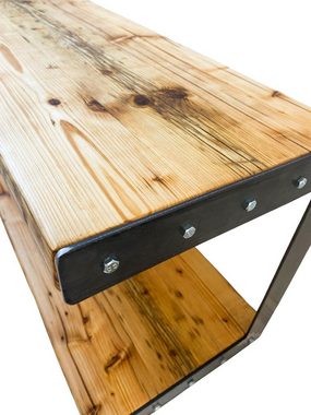 LPManufaktur Schuhregal Regal Sideboard Schuhschrank Holz Metall massiv Lowboard Garderobe, modernes handgefertigtes Design aus Deutschland