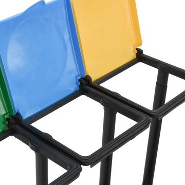 vidaXL Mülltonnenbox Müllsackständer mit Deckel 240-330 L Mehrfarbig PP
