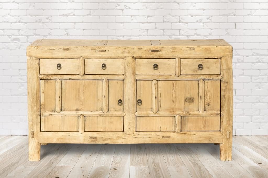 PureHaven Kommode im Vintage Style aus Kiefer-Altholz, Handgefertigt, 156 cm, Keine Massenware – jedes Möbelstück ist einzigartig in Farbe