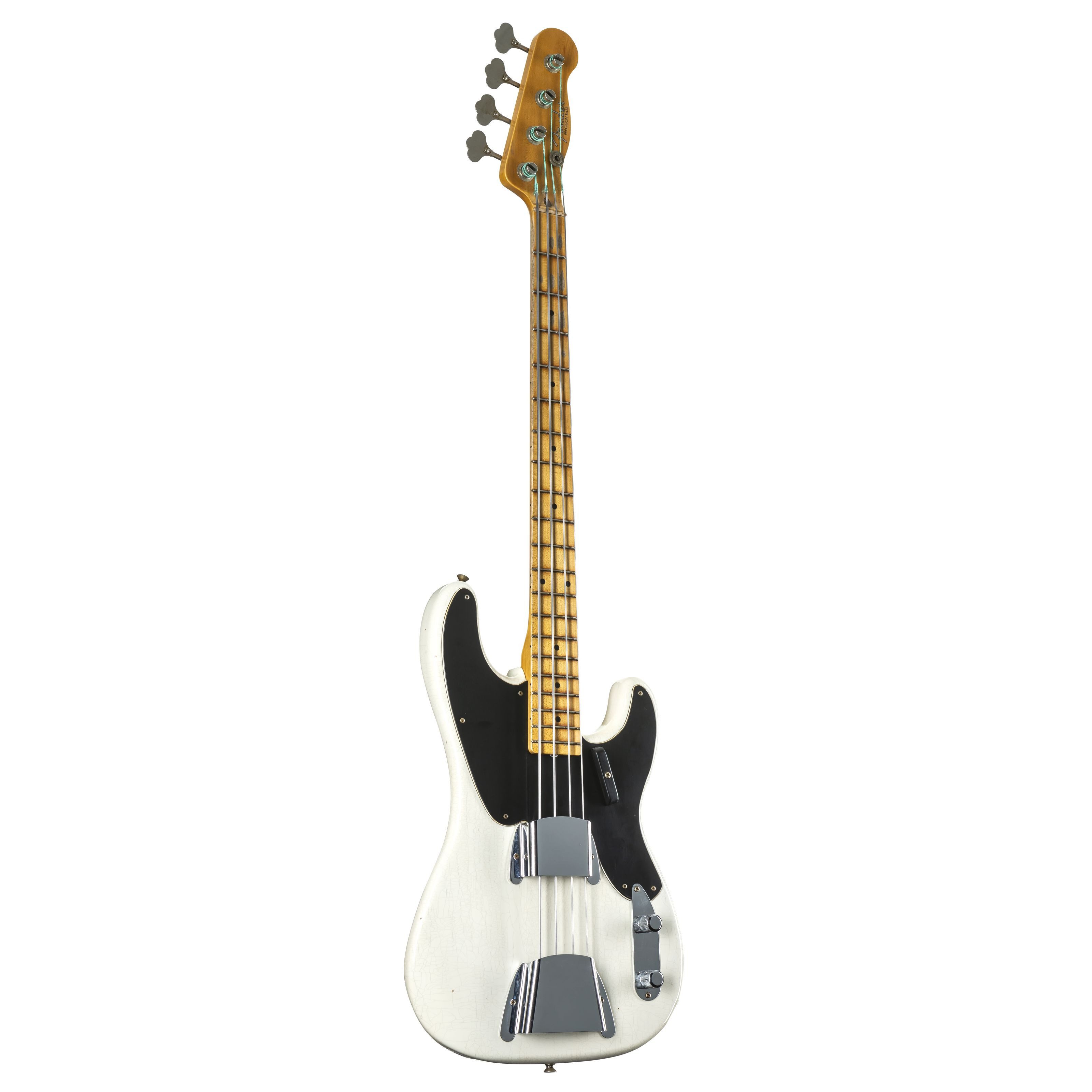 Fender E-Bass, E-Bässe, 4-Saiter E-Bässe, '54 Precision Bass Journeyman Aged Opaque White Blonde #CZ577583 -
