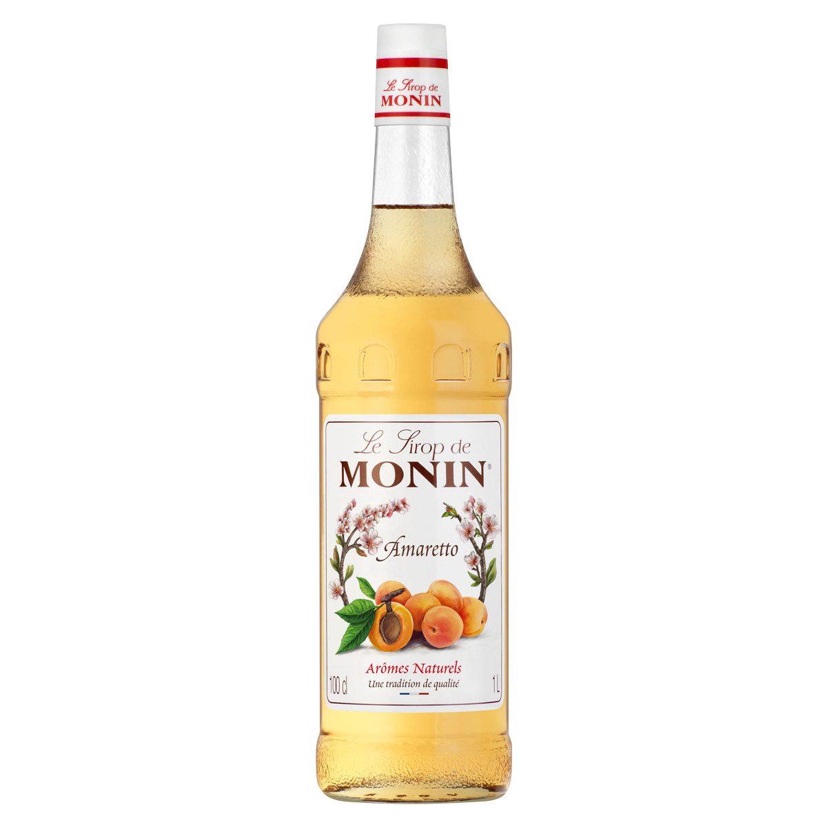 MONIN Getränke-Sirup, Monin Amaretto Sirup ideal zu Kaffee Desserts und Cocktails 1000ml