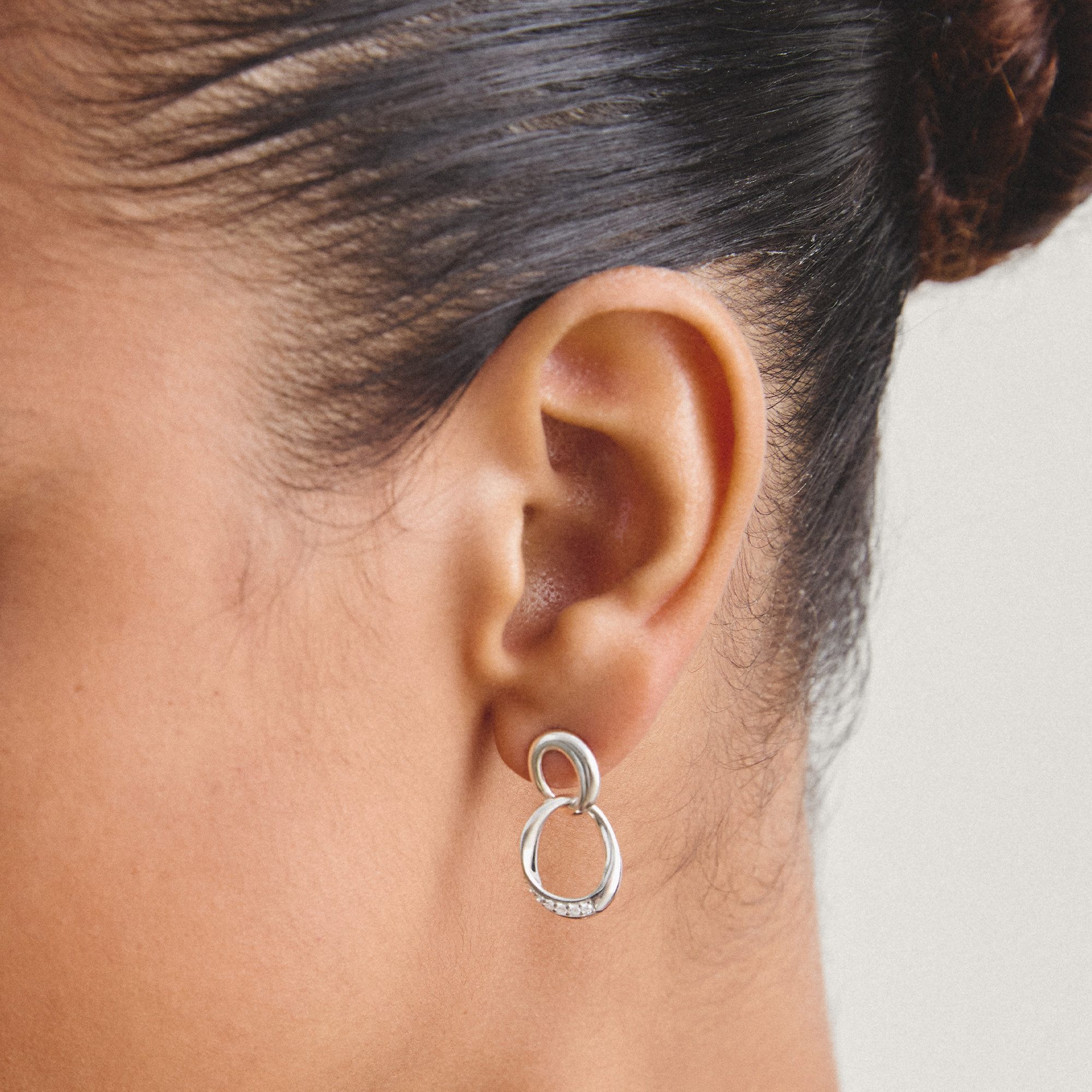 THOMAS SABO Paar Ohrstecker Together Ohrringe silbern, mit Zirkonia (synth)
