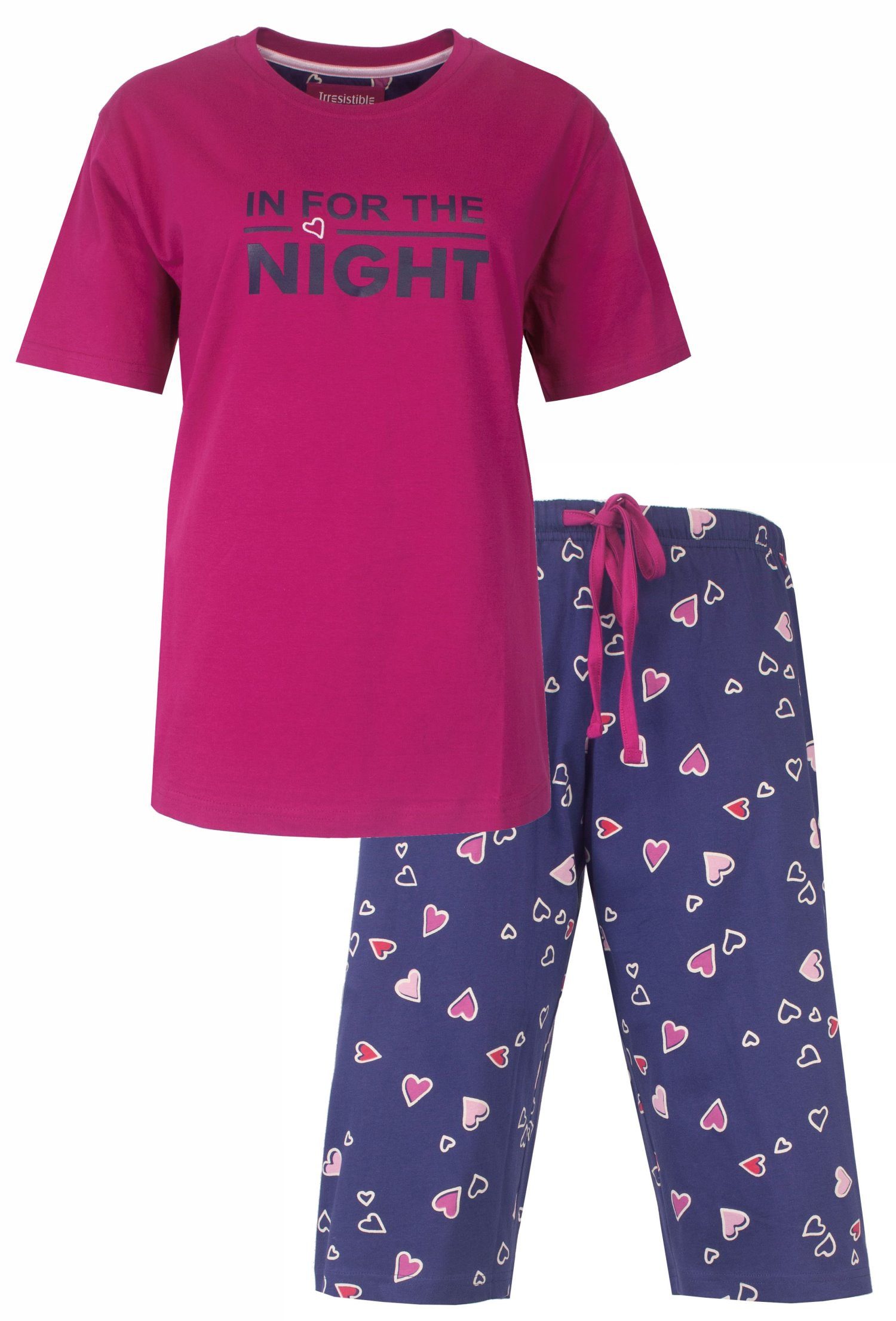 Irresistible Capri-Pyjama Damen Pyjama Caprihose (2 günstig online kaufen