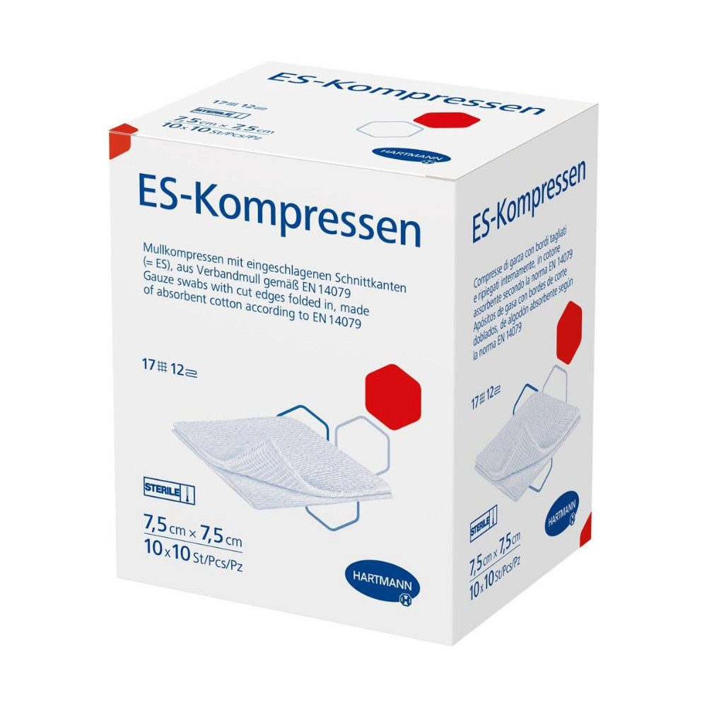 Kalt-Warm-Kompresse 10x Hartmann ES-Kompressen, steril 7,5 x 7,5 cm, Packung