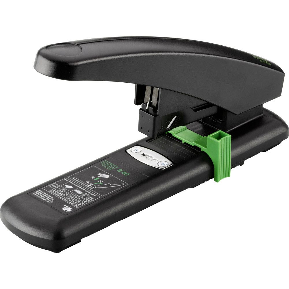 NOVUS Heftgerät Novus Office Blockheftgerät B 40 re+new schwarz bis 100 Blatt 023-0067