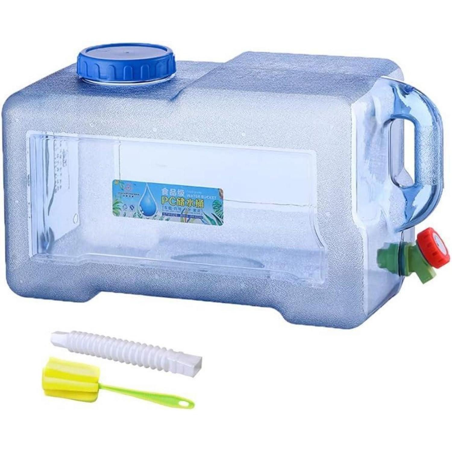 LuxusKollektion Wassertank Wasserkanister 22L mit Hahn Transparent Blau