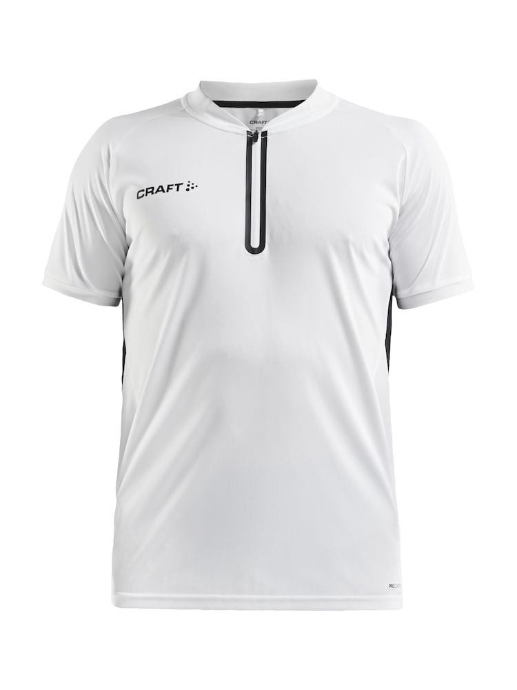 Craft Poloshirt Pro Control Impact (leicht, atmungsaktiv) weiss/schwarz Herren