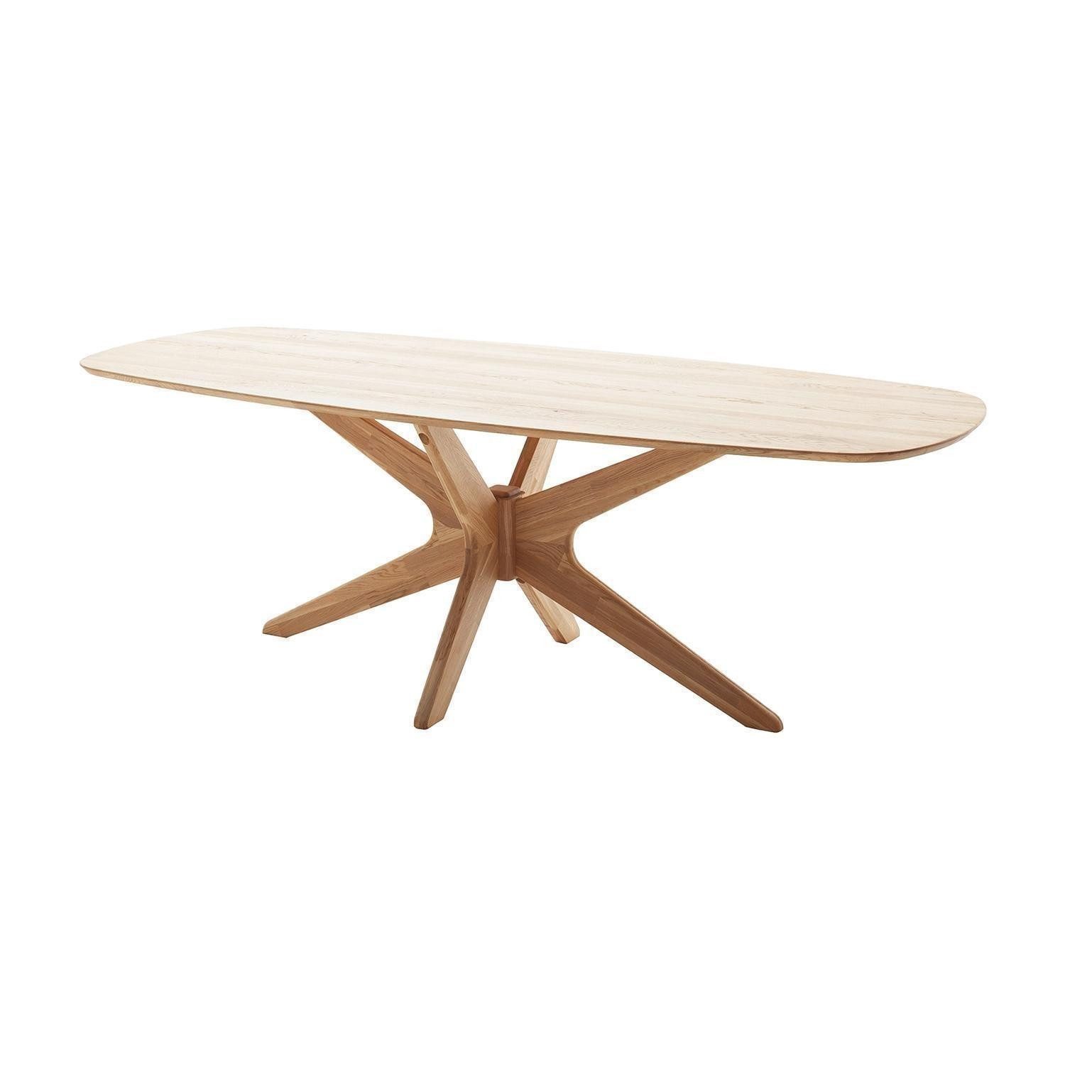 MCA furniture Esstisch JEFFERSON, Braun, Weiß, Bianco Eichenholz massiv, B 200 x H 75 x T 100 cm