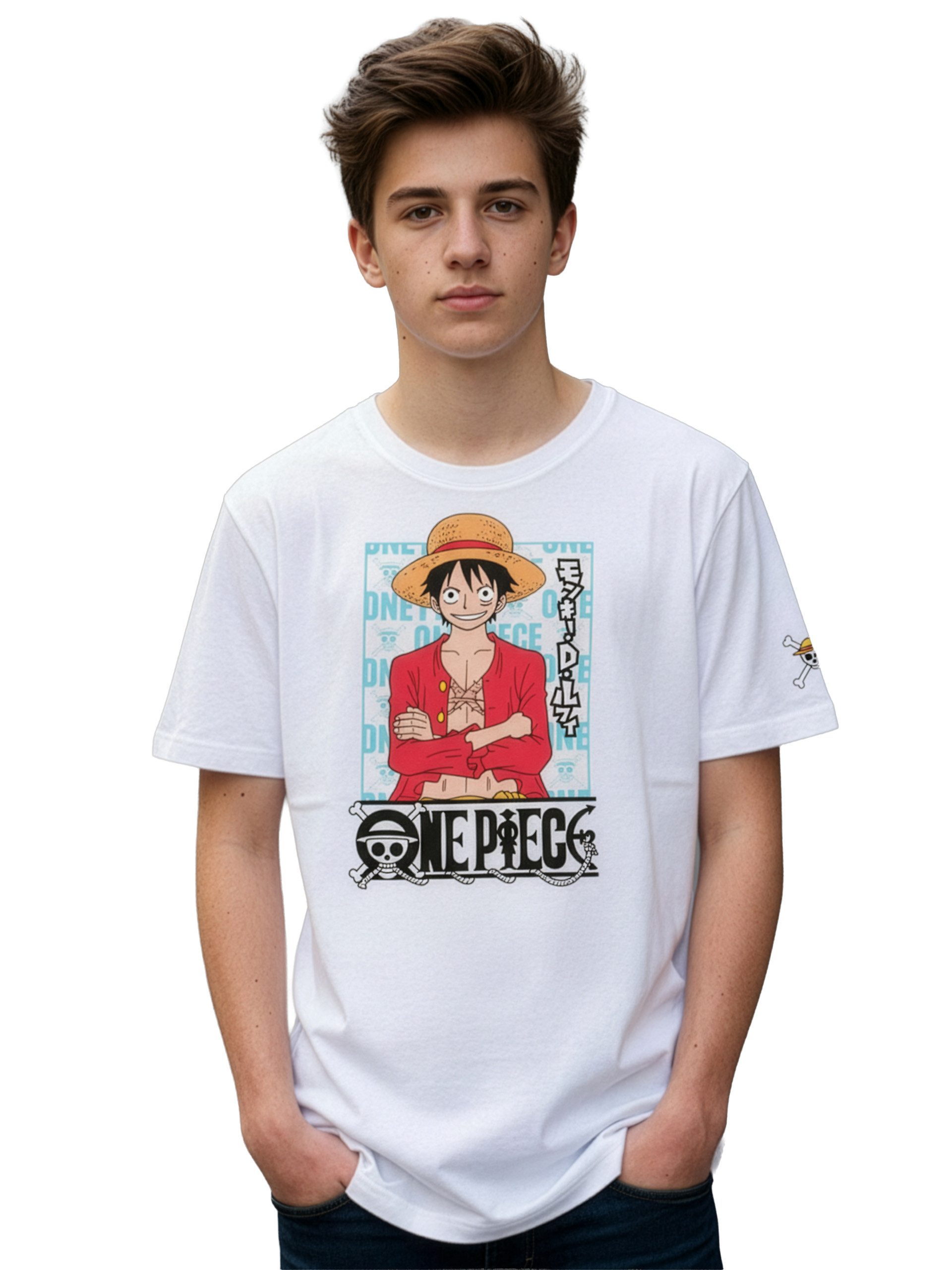 United Labels® T-Shirt One Piece T-Shirt Monkey D. Ruffy Oberteil Shirt kurzärmlig