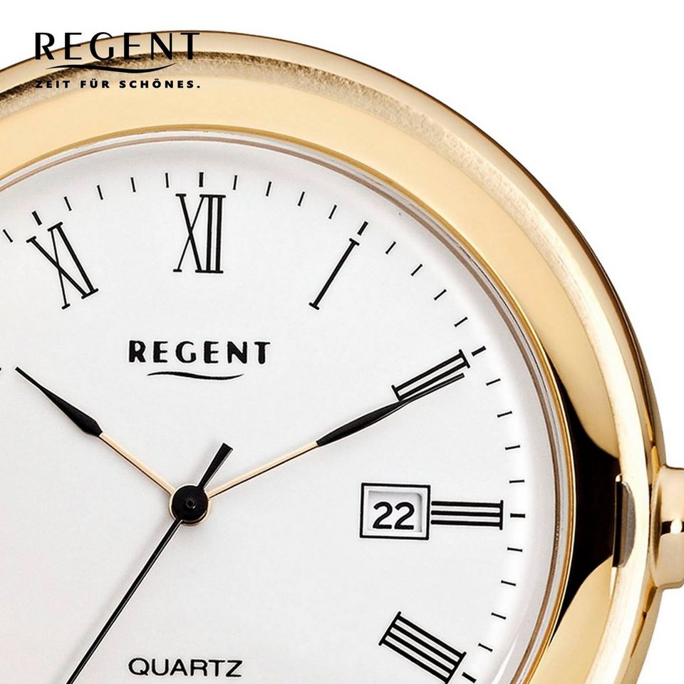 Regent Taschenuhr P738-19523040, (Set, 2-tlg., mit dazu passender Kette),  Uhrzeit