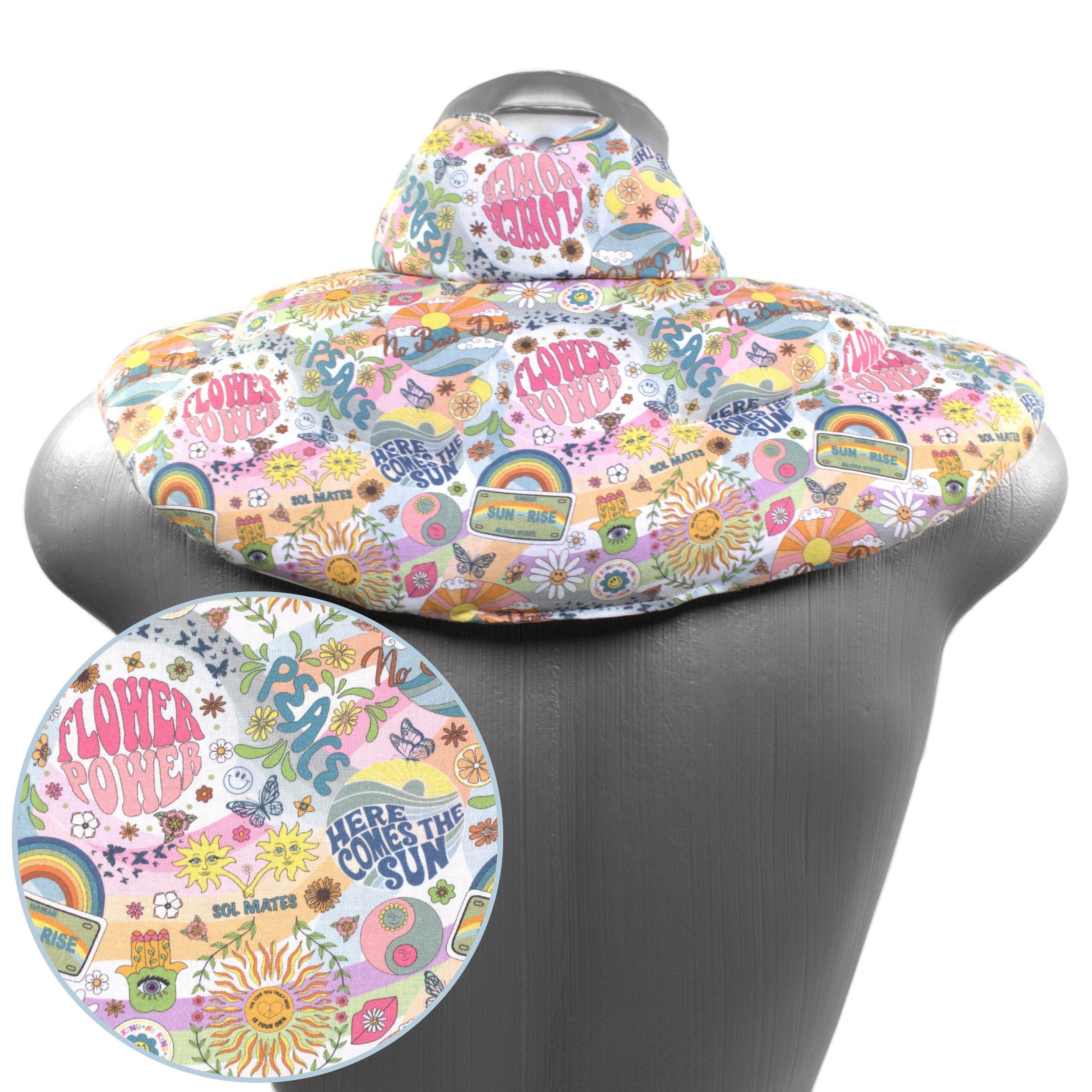 Giraffenland Wärmekissen Bio Nackenhörnchen mit Stehkragen - Bio Dinkel & Bio-Stoff Wärmekissen, Dinkel-Körnerkissen Nacken Schulter Mikrowelle